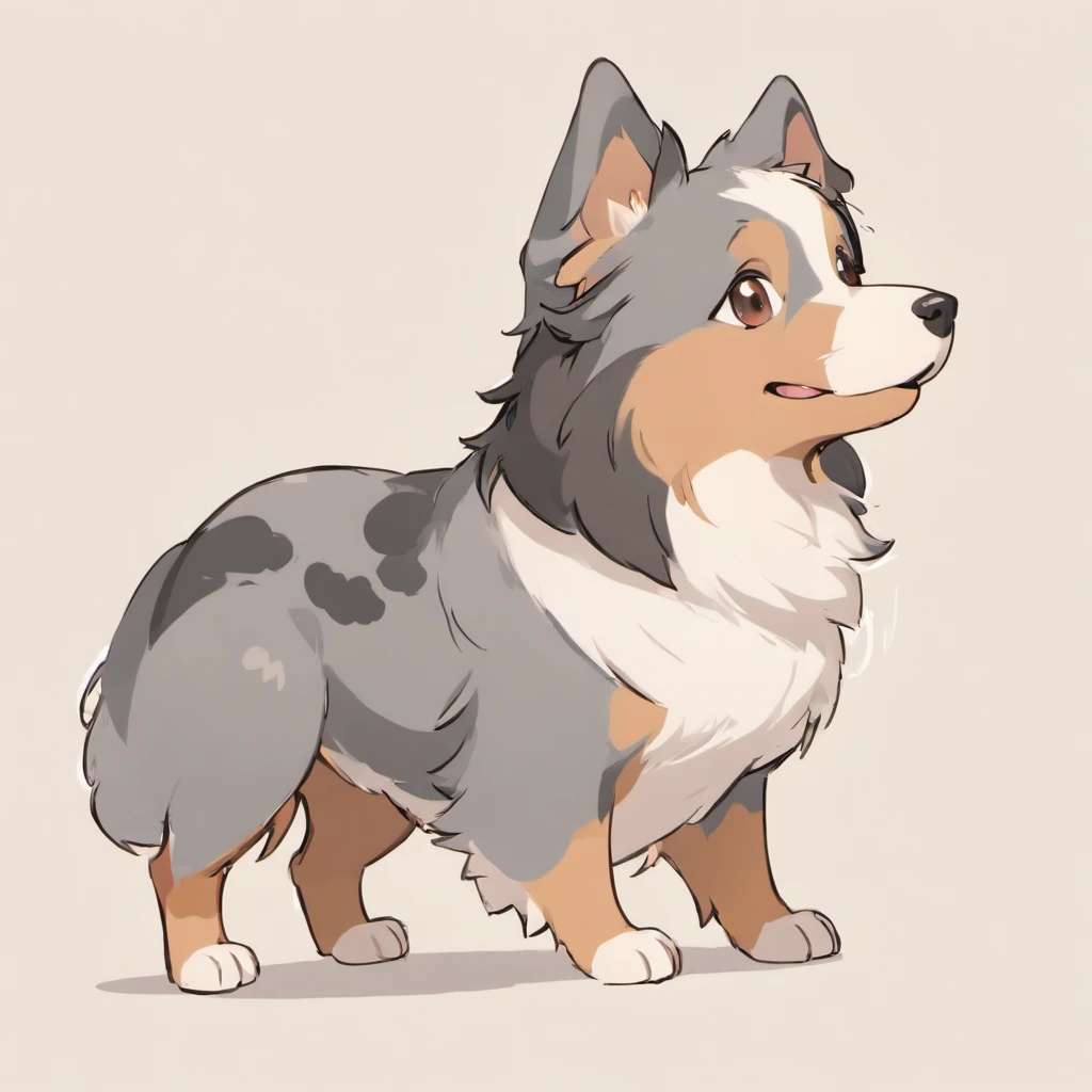 The Australian Shepherd, often referred to as an "Aussie," is a distinctive and energetic breed known for its intelligence, herding ability, and striking appearance. These dogs are of medium size and have a well-balanced and athletic build. They are slightly longer than they are tall, with a sturdy frame that conveys strength and agility.
One of the most notable features of the Australian Shepherd is its coat. They have a double coat consisting of a soft, dense undercoat and a longer, weather-resistant outer coat. The coat can vary in length but is typically straight to wavy. Australian Shepherds come in a variety of colors, including black, blue merle (a marbled pattern of gray and black), red, and red merle (a marbled pattern of red and gray). White markings are common and are often found on the face, chest, legs, and belly.
The tail of the Australian Shepherd is naturally bobbed or docked, meaning it is either very short from birth or surgically shortened. In some cases, they may have a full-length tail, but it's usually on the shorter side. Their eyes are another striking feature, known for being expressive and almond-shaped. They can come in various colors, and some Australian Shepherds even have heterochromia, where each eye is a different color.
Their ears are triangular and set high on the head, often folded forward or to the sides, giving them an alert and attentive expression. The head of an Australian Shepherd has a well-defined stop where the forehead meets the muzzle. The muzzle is of moderate length and width, and their nose can be black or liver-colored, depending on coat color. Their lips are clean and close-fitting.
sowsow pokemon art style, white background,