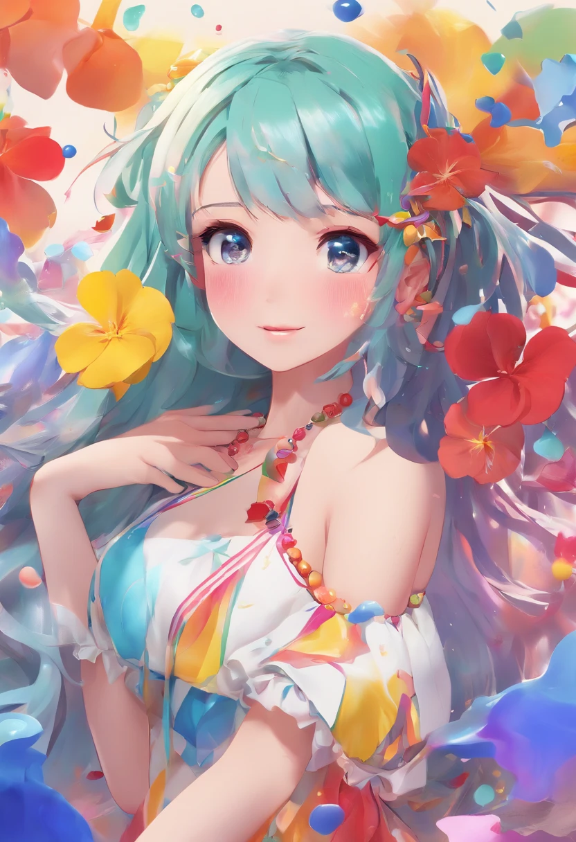 He would have turquoise blue hair and would dress in colorful, modern clothing.