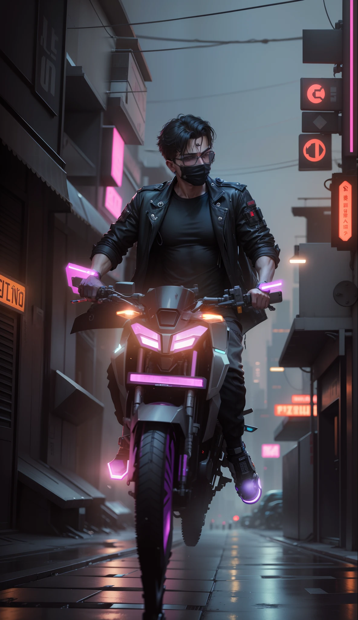 Change background cyberpunk handsome boy, realistic face, 8k, ultra realistic and don’t change my face