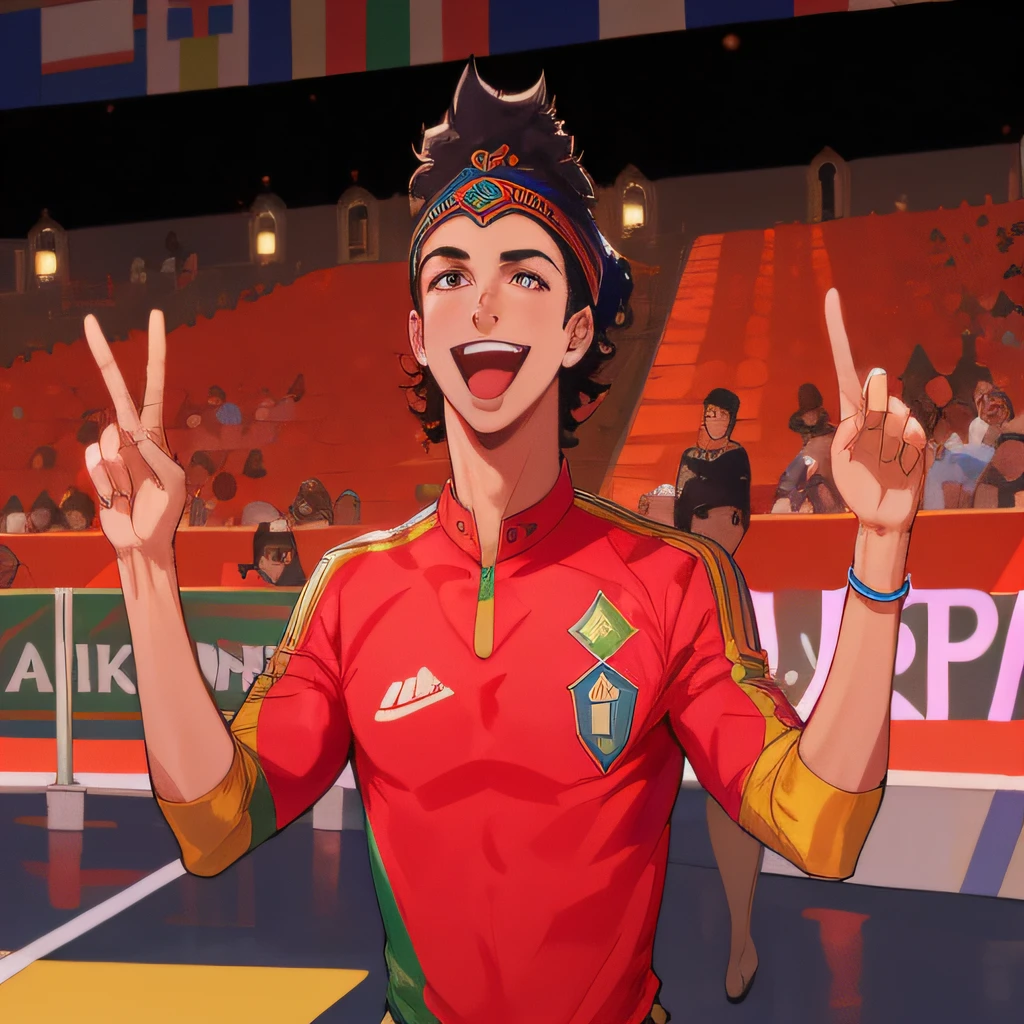 arafed man with his tongue out in front of a crowd, portugal, mateus 9 5, malika favre, caio santos, youtube thumbnail, beautiful!!!, !!beautiful!!, official, very excited, diego fernandez, nick silva, andrea rocha, instagram picture, enes dirig, thiago lehmann, 😃😀😄☺🙃😉😗