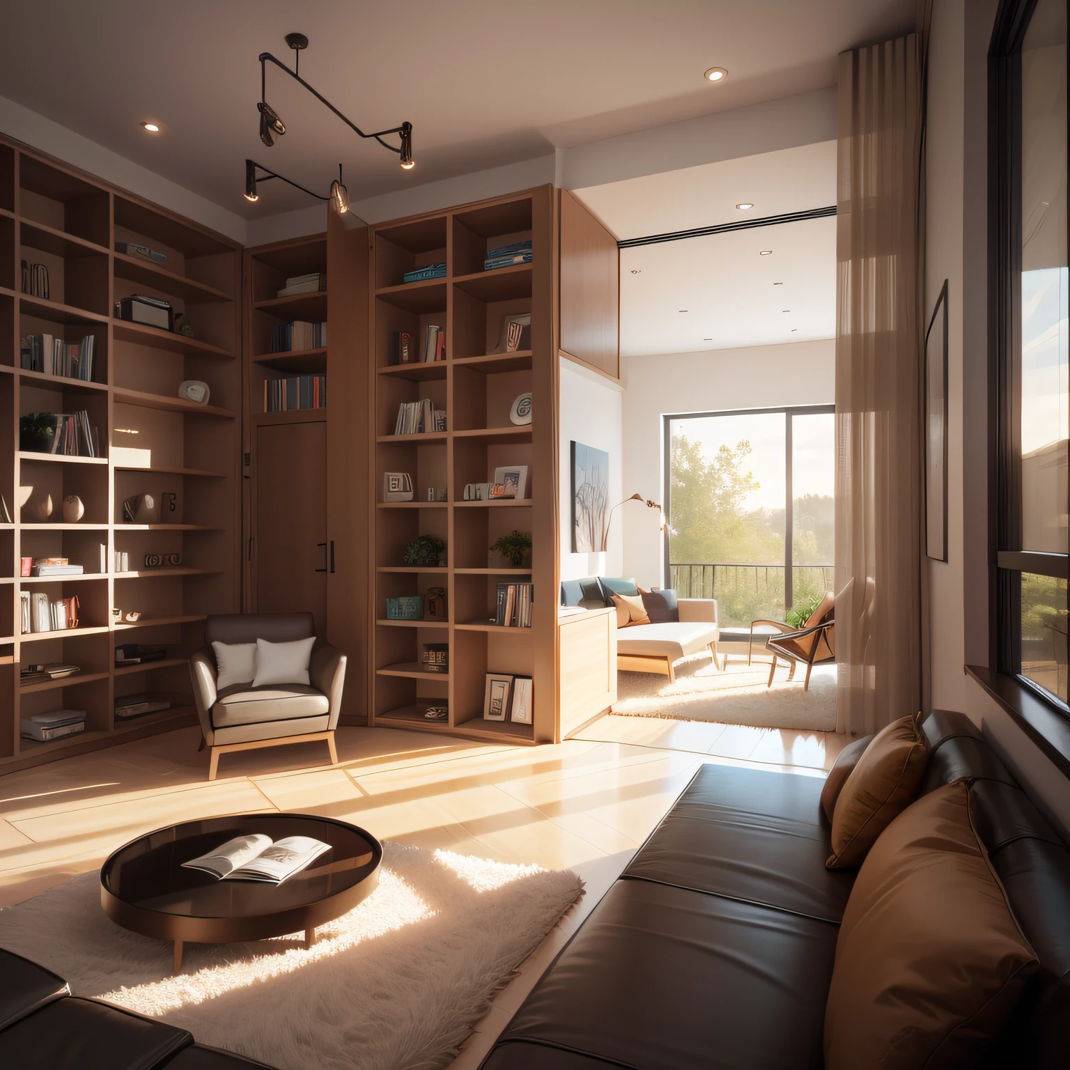 modern hangout room with Cozy Reading Nook
