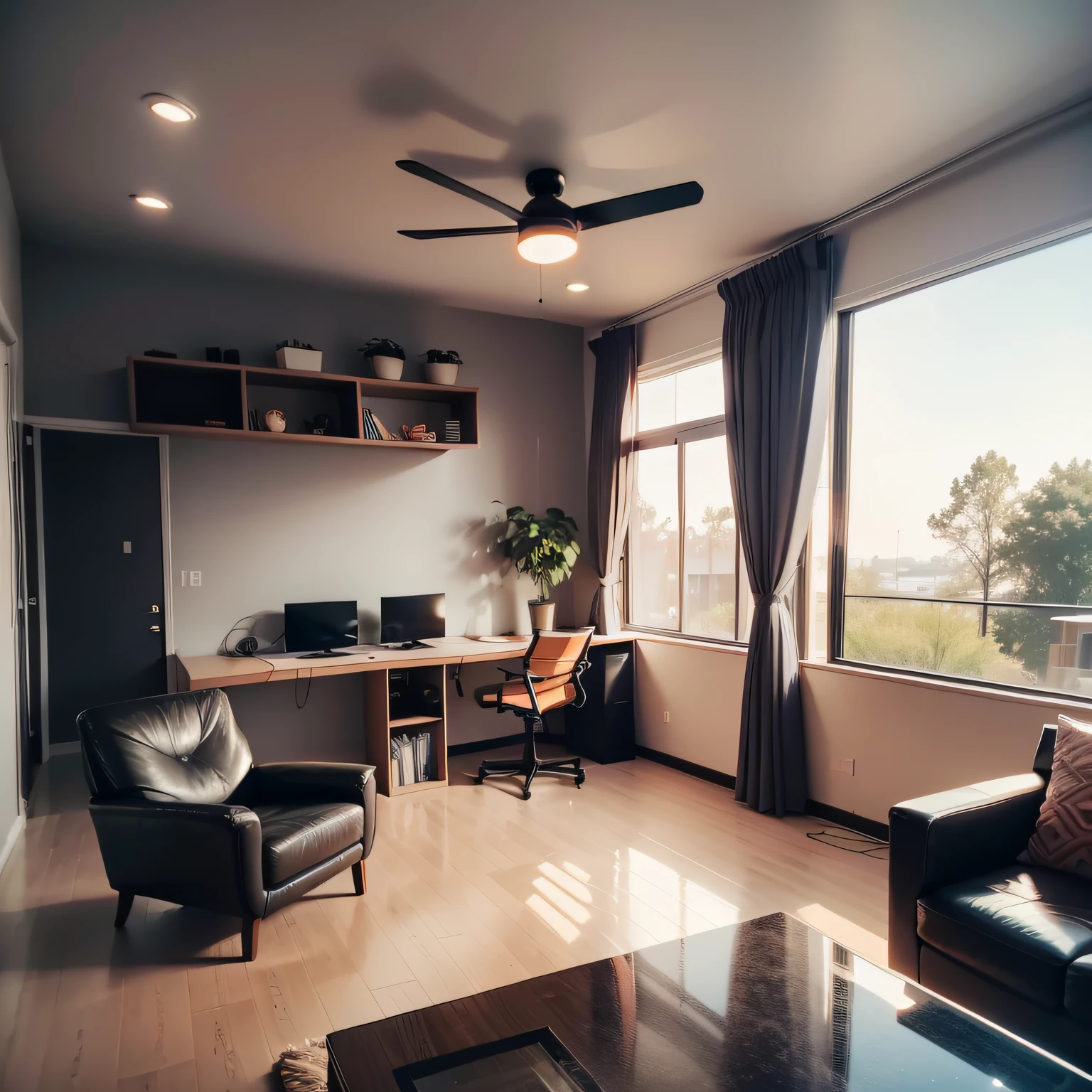 modern hangout room with completed modern hangout room