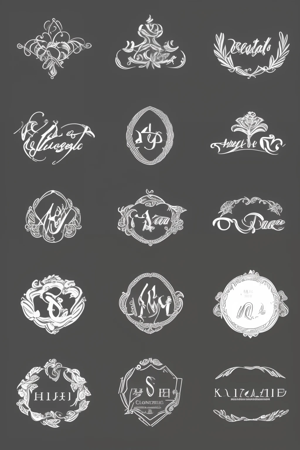 A logo、Classical、hiquality、ornate