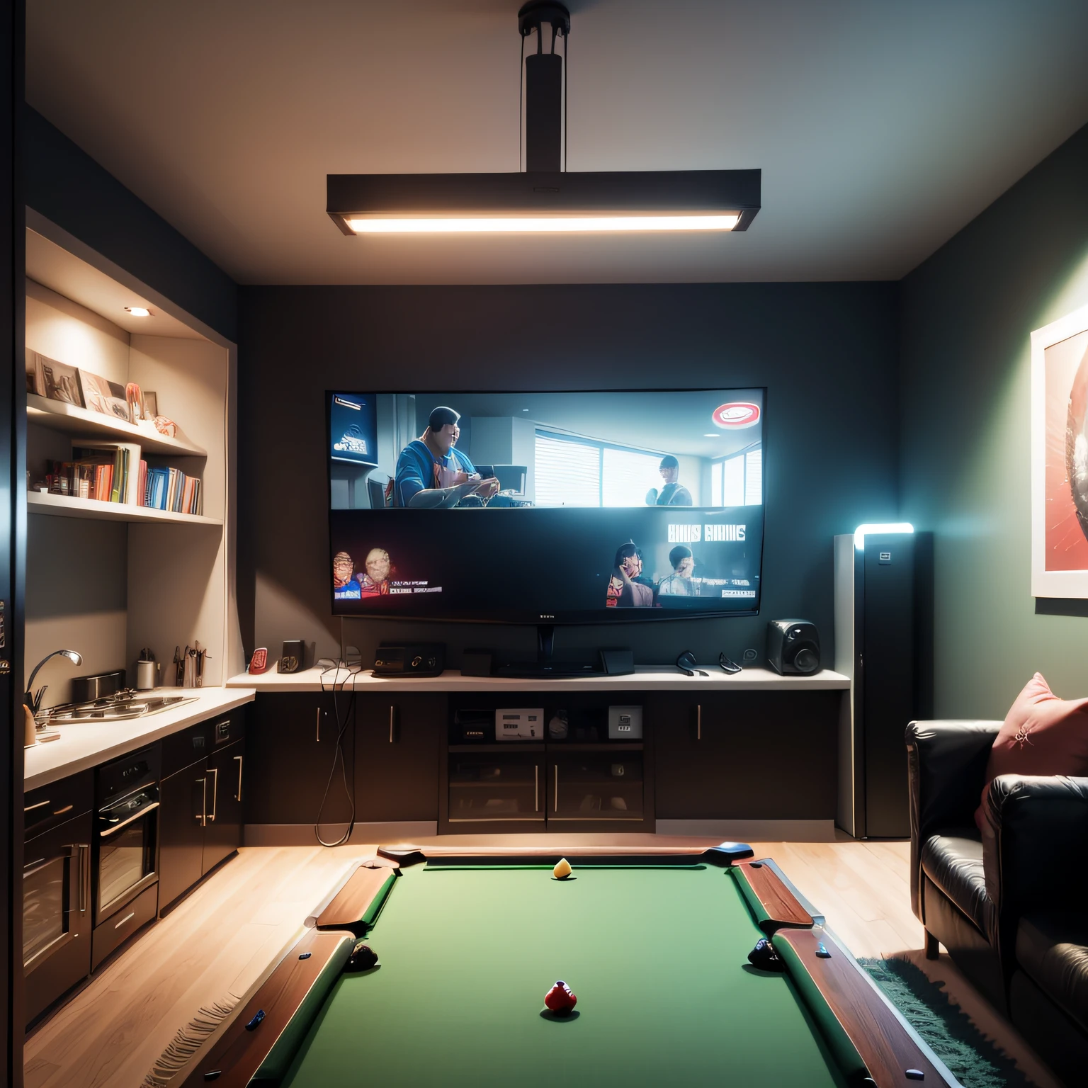 modern game room with  Social Gaming