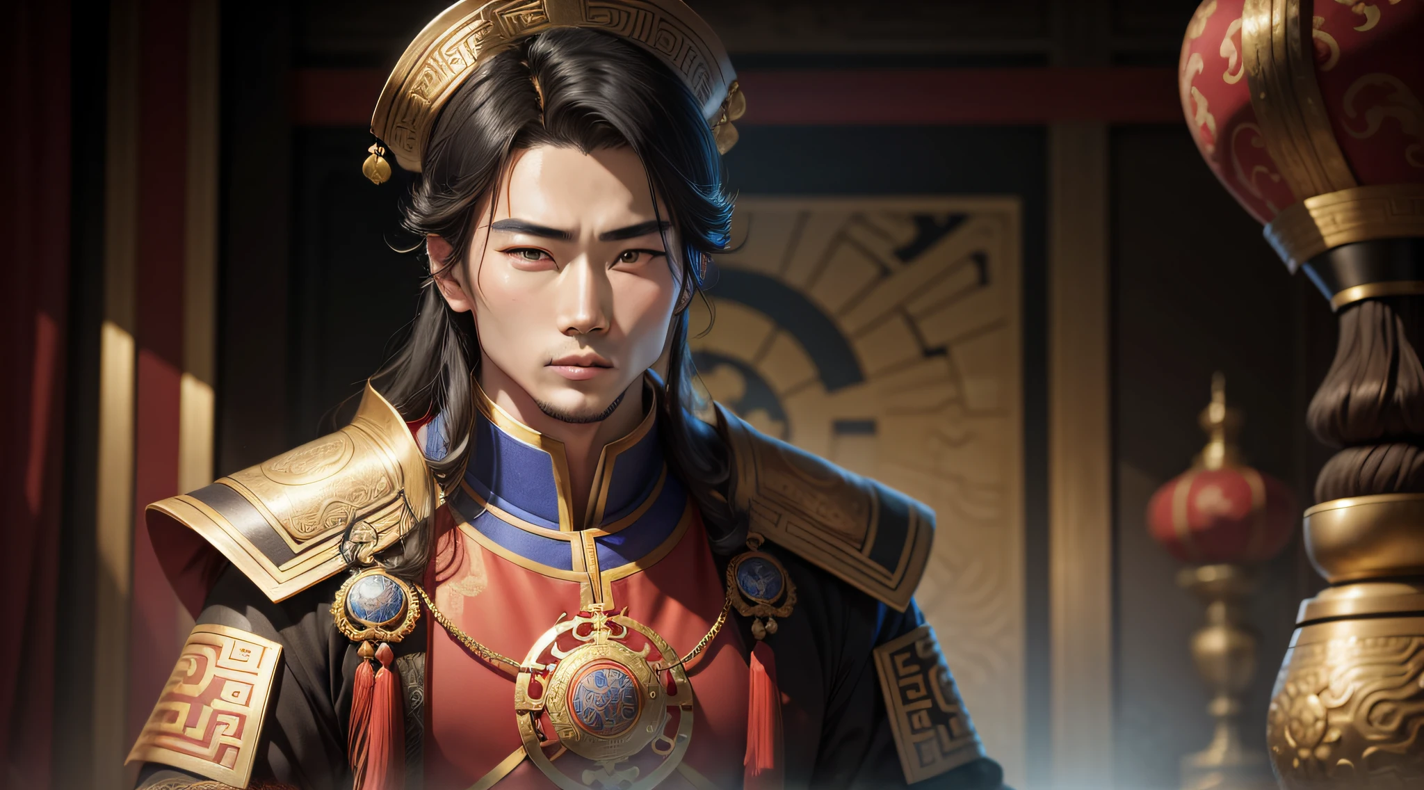 Showcase Zhuge Liang's legacy through symbolic imagery, highlighting the idea that strategic thinking and psychological warfare can triumph over conventional military might.