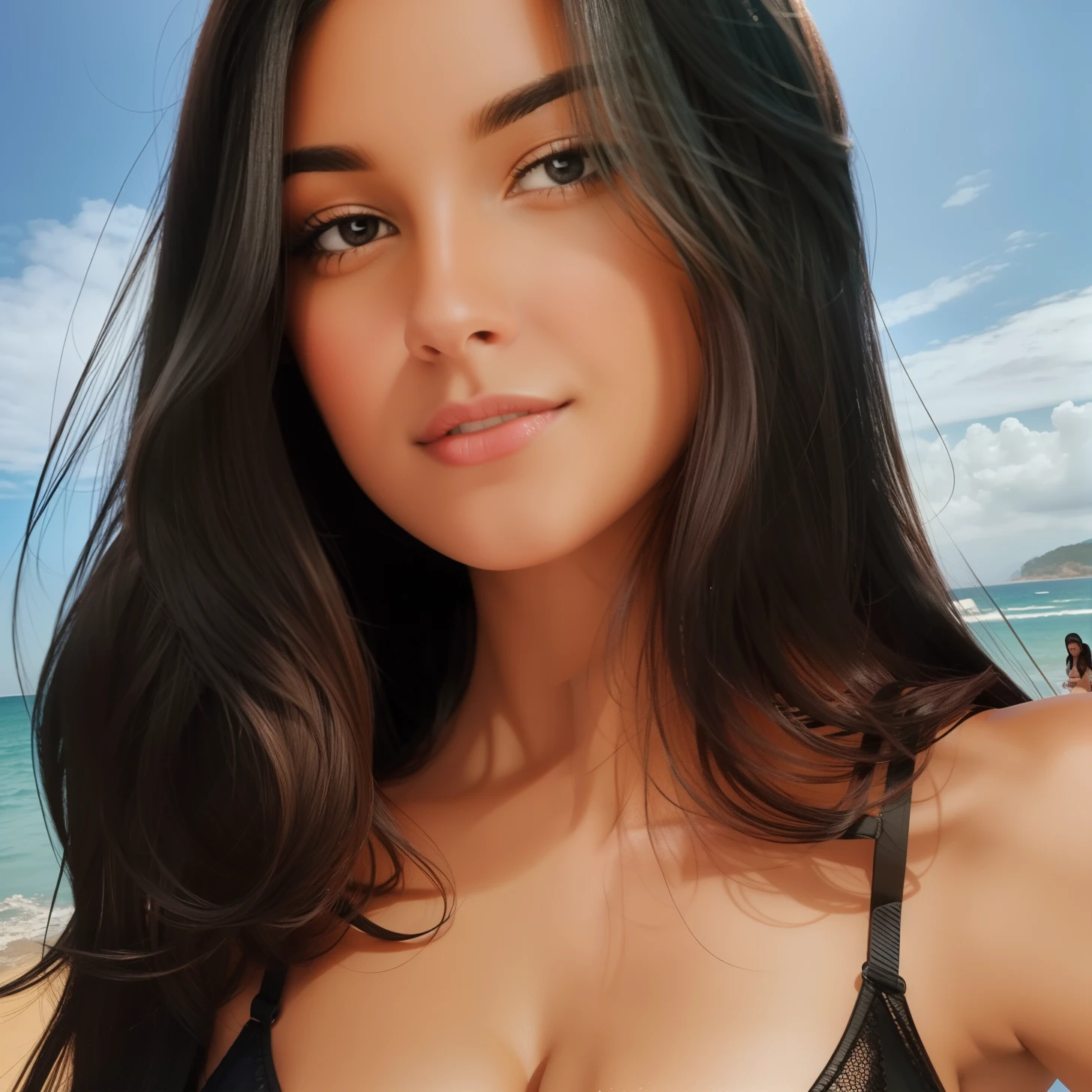 Cabelo feminino preto