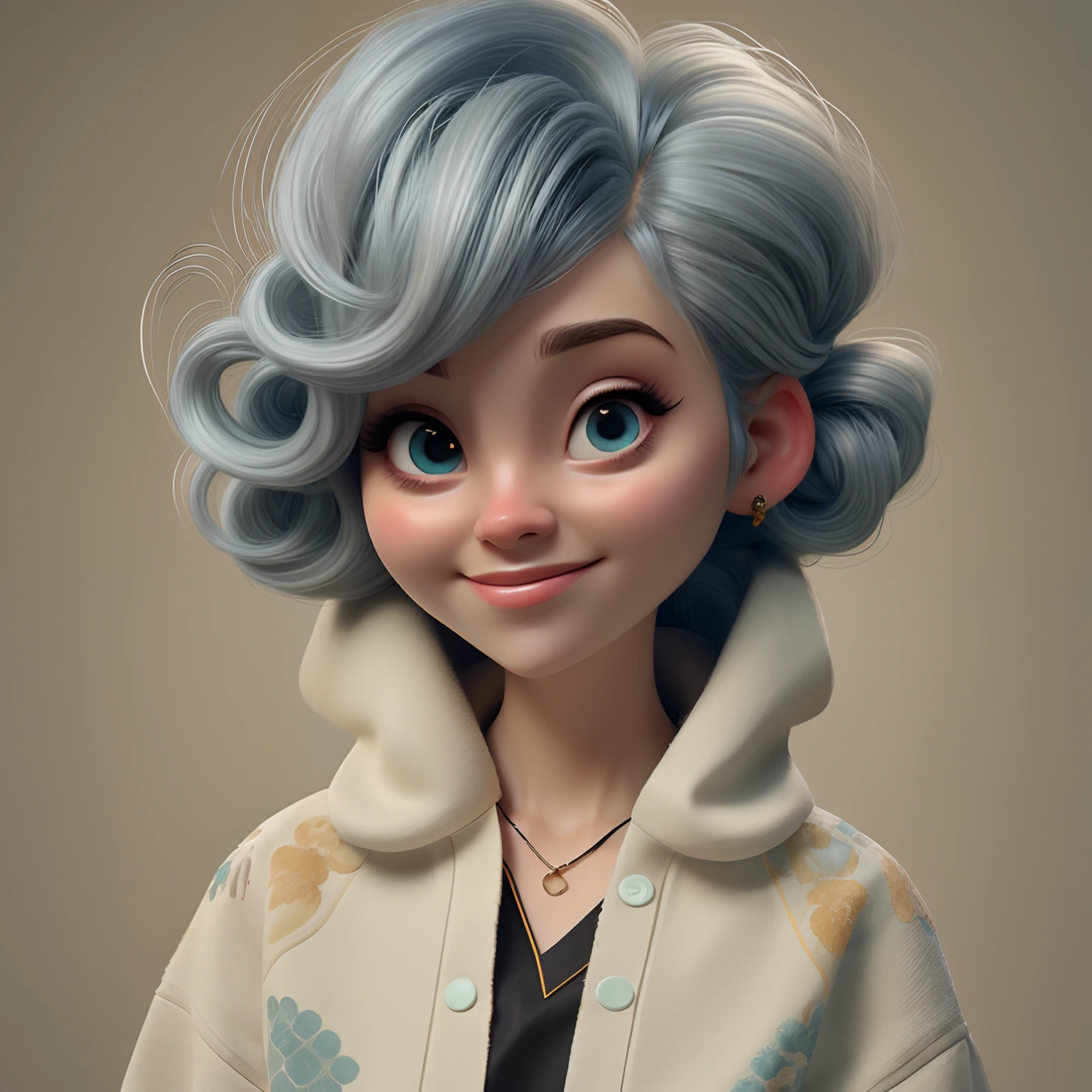 Kizi, bun hairstyle, Light-colored hair,white skinned