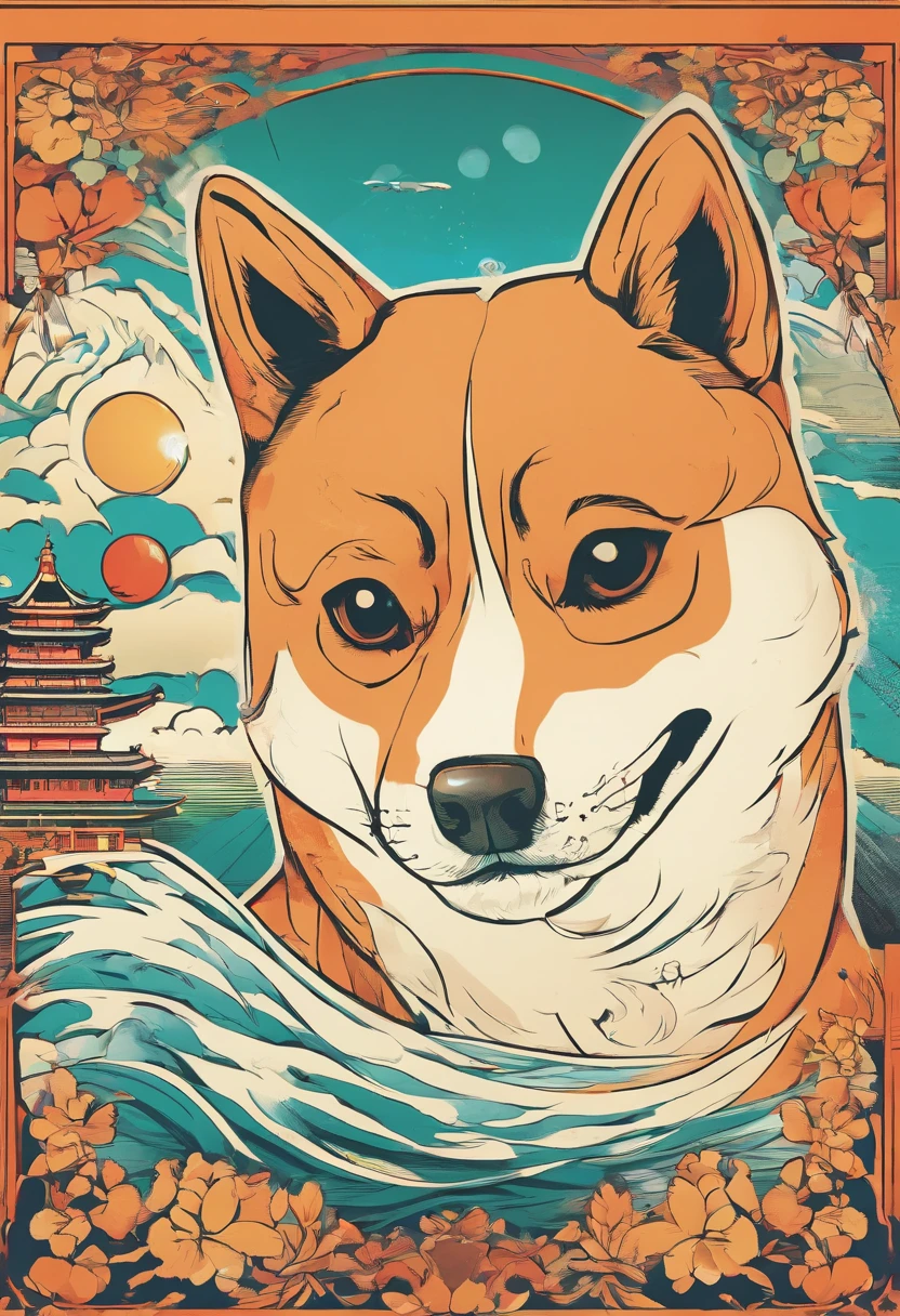 Shibainu dog in old poster Story