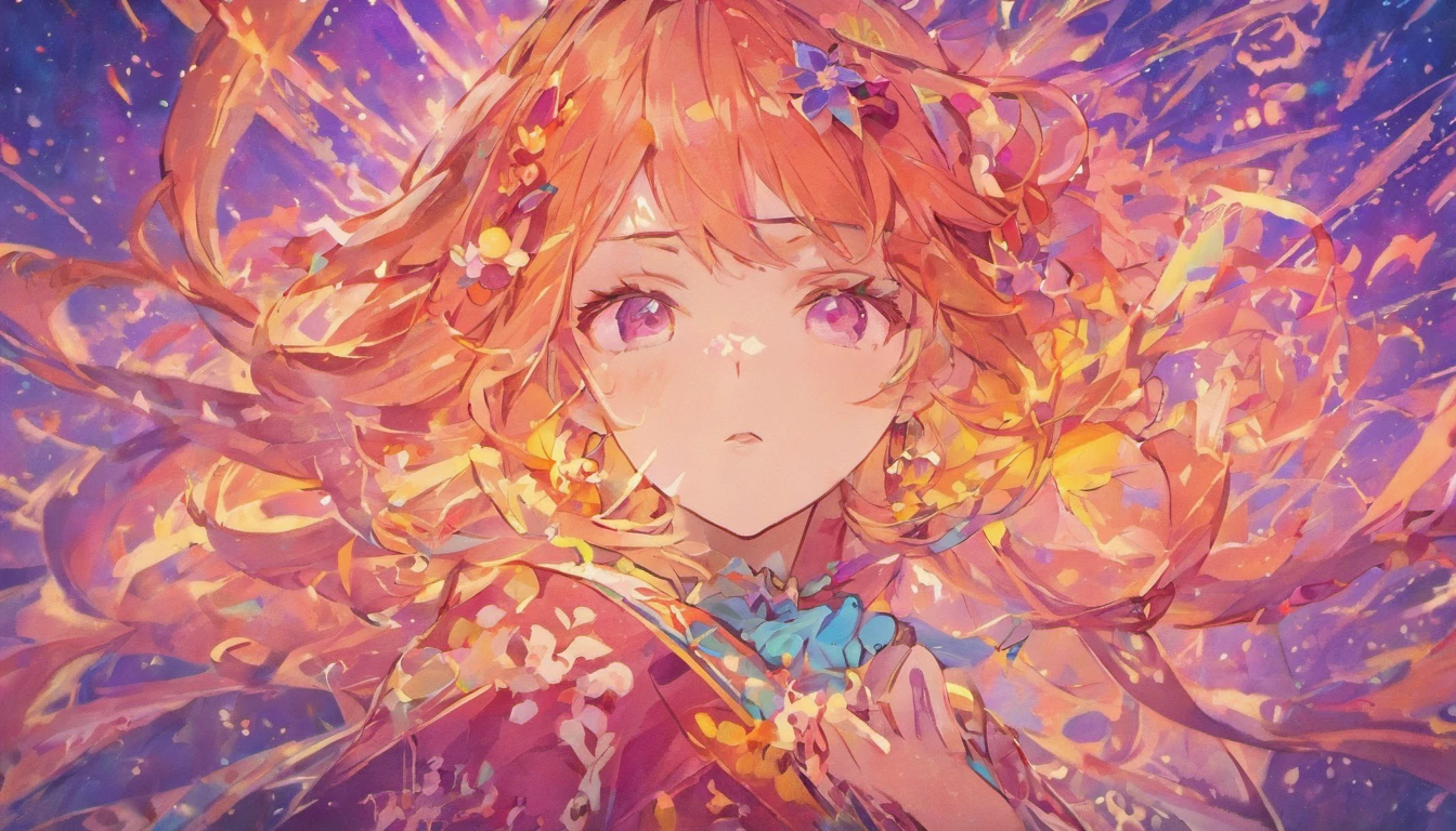a beautiful girl, Instagram inspired, vivid, colourful