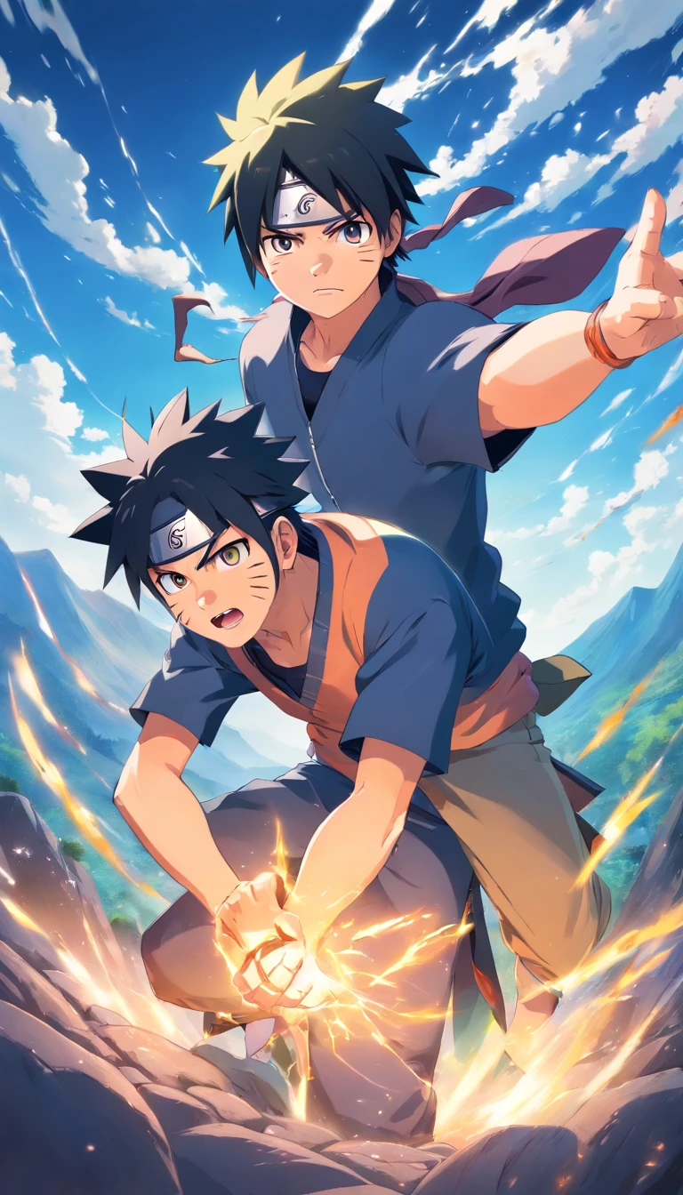 naruto fight sasuke, mountan break