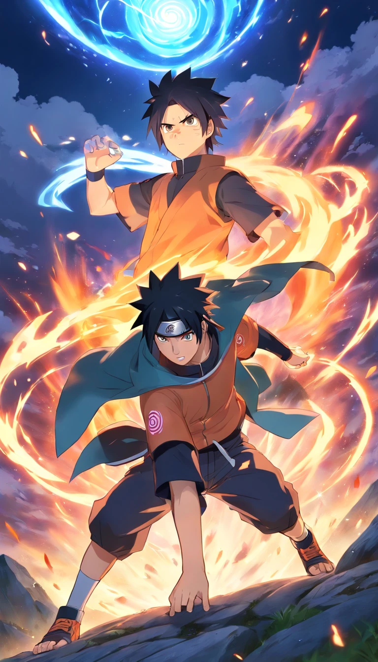 naruto fight sasuke, mountan break