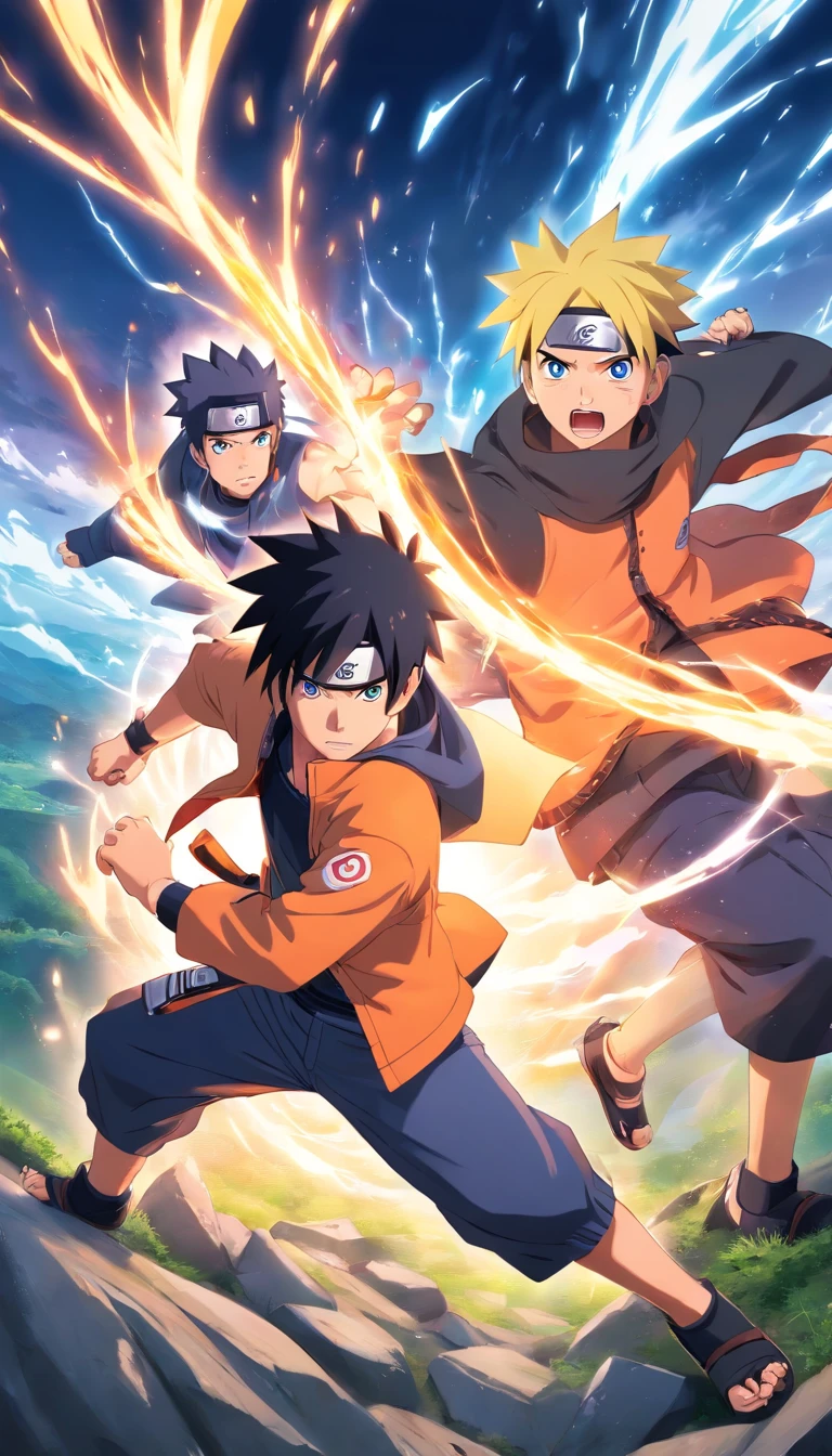 naruto fight sasuke, mountan break