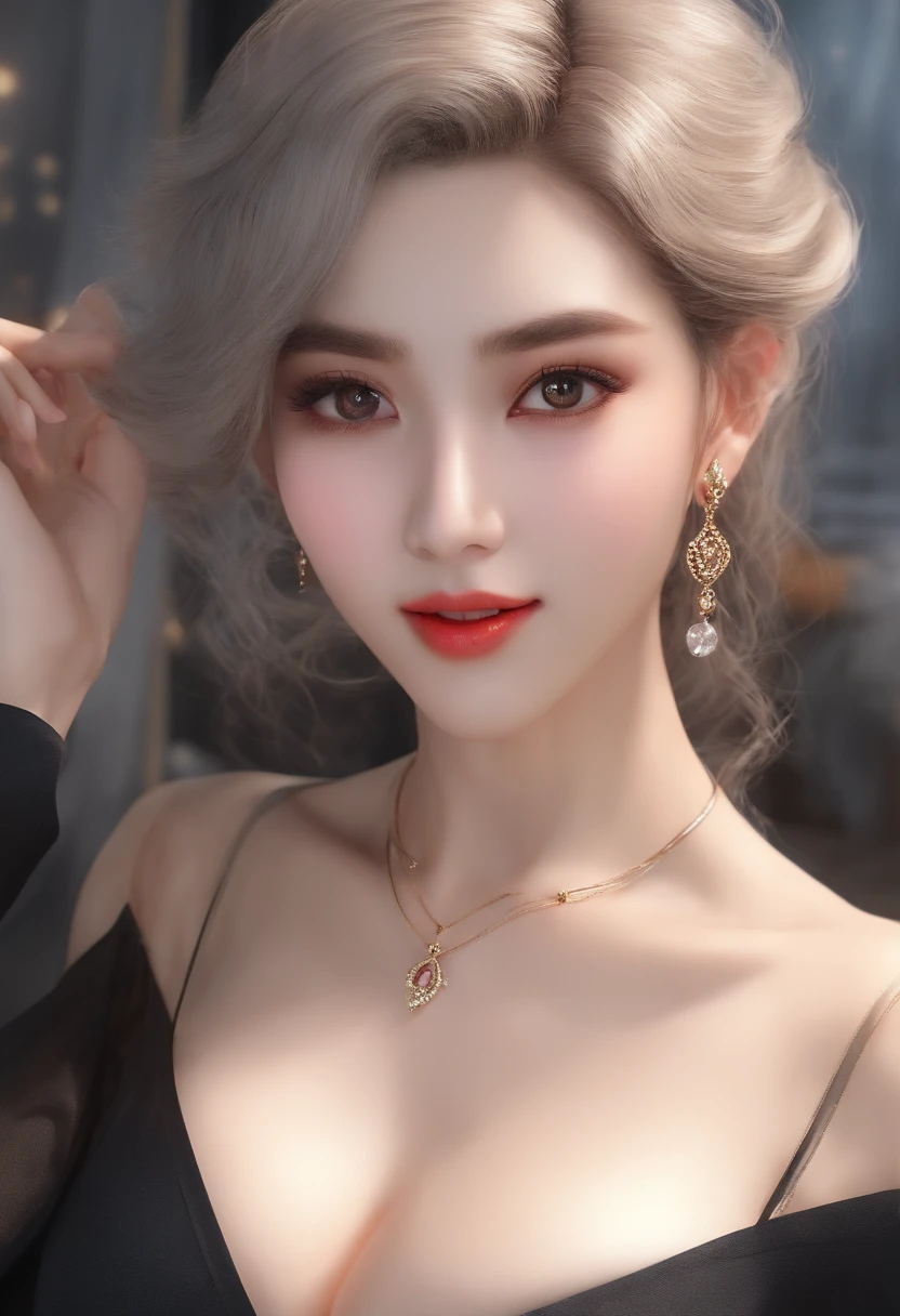 ((Best quality, 8k, Masterpiece :1.3)), 1girl, Pretty woman with emphasizing slender abs :1.3, (random hairstyles, Huge breasts :1.2), Casual outfit :1.2, Indoor, Ultra-detailed face, Detailed eyes,Japanese, Double eyelid