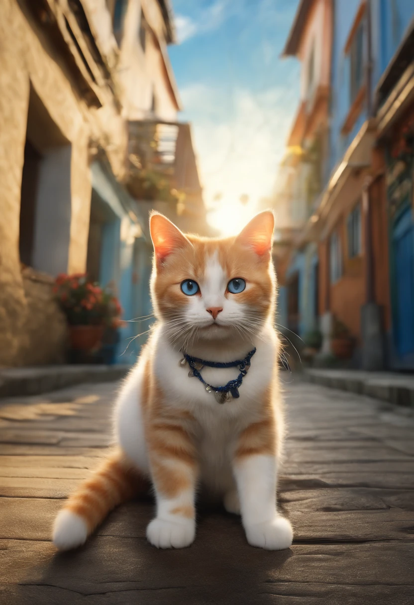 top-quality、超A high resolution、(photoRealstic:1.4)、cute little、(详细的脸)、浅笑、牙、Looking at the camera、Military、Sunnyday、harbour、blue-sky、japanes、short-hair、Cat's-eye