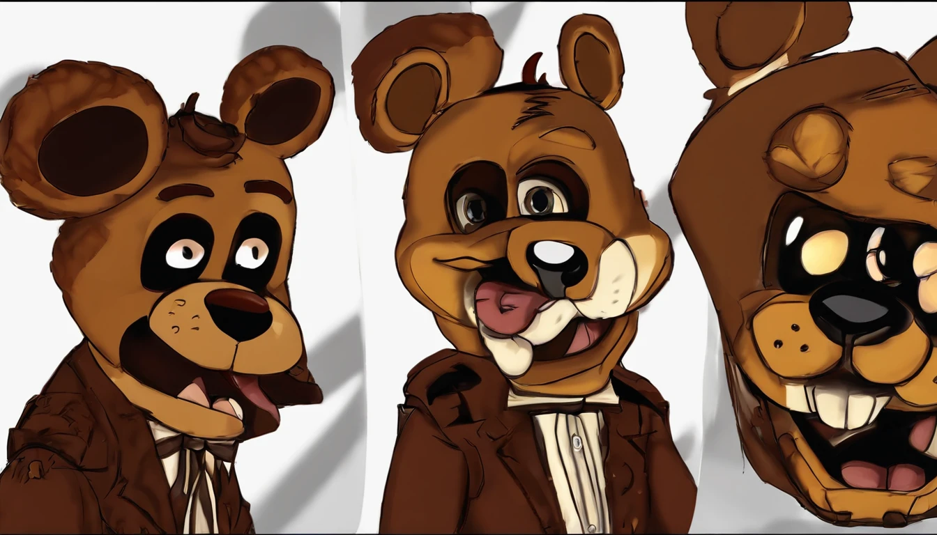 commission of freddy fazbear, inspired by Alfred Freddy Krupa, freddy fazbear, five nights at freddy's, five nights at freddy’s, five nights at freddys, portrait of freddy fazbear, freddy fazbear's pizzeria, fnaf, high quality fanart, official fan art, pov furry art