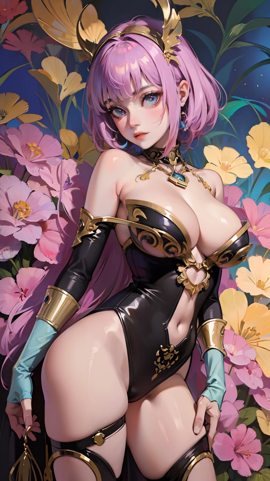 NSFW,Fantasy Art,Tarot Cards,,,,Cute Girl,,busty,Hentai,The image of the Fed Woman,Sexual Posing,erotic posing, Art Nouveau style, Art Nouveau! Style, Art Nouveau, Beeple and Jeremiah Ketner, psychedelic goddess, Beeple and Alphonse Mucha,Klimt, jen bartel, Psychedelic organic cyborg, Killian Ambivid Colors, high priestess,Vivid tones,masutepiece,Best Quality,8K,Octane Render,