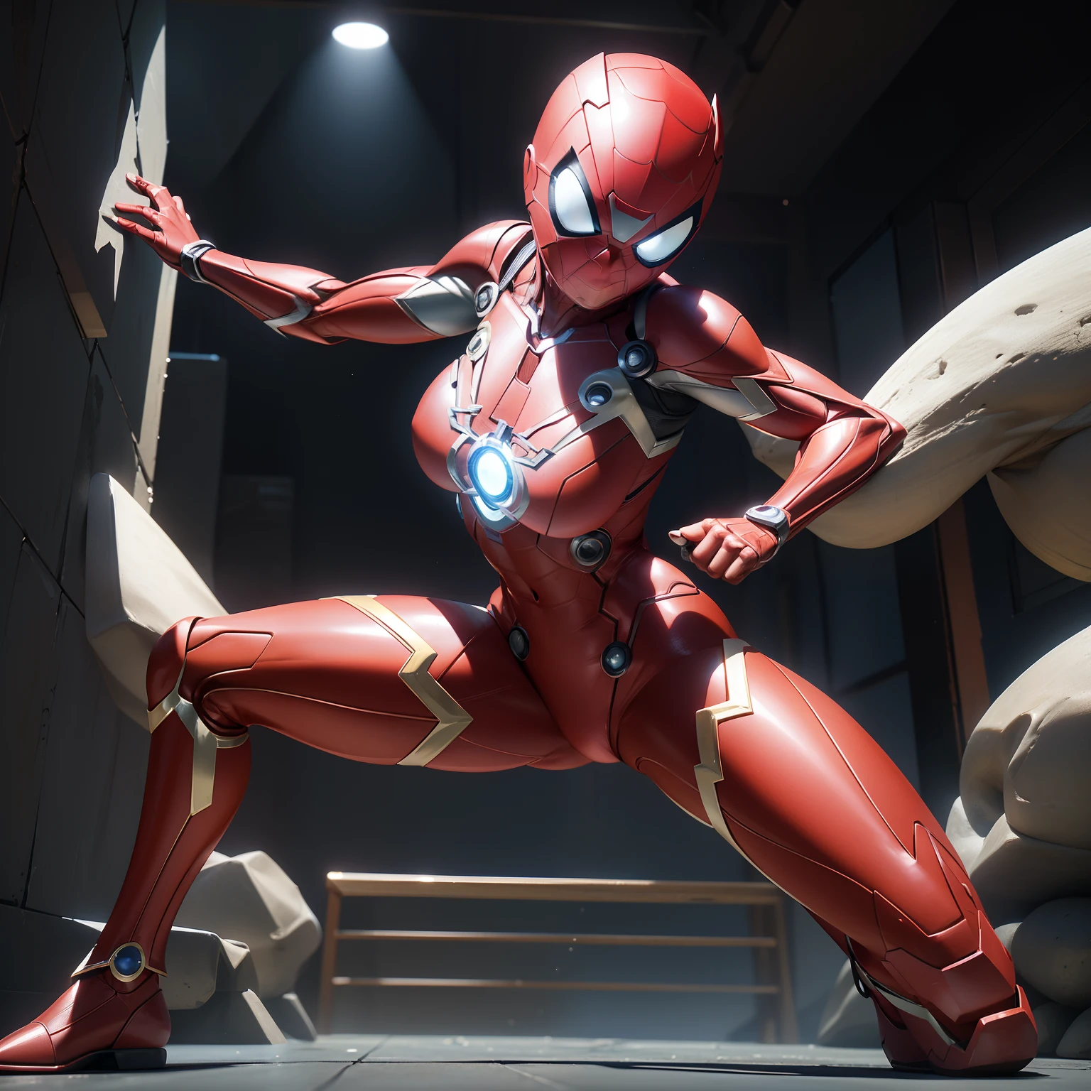 ((Alone:1.3))、(( raw, Superb Boobs, Cute, Big eyes, very fine eyes & Face, Fine eyes, Jaizo, best,))、((3D Animation、
3D Clay Animation:1.1))、Spidergven、
((Cosplay is very tight on a golden body with silver details:1.6 ))、((Like Spider-Man/ironman/Kamen Rider/Ultraman))
femele、22year old、((Full body shot+shoe+))、Punching、
Oversized, spiderwoman、Only one person、Variety of poses、Realistic depiction、Photoquality、No blurring、combat scene、(sharp fingers:5-Fingers)