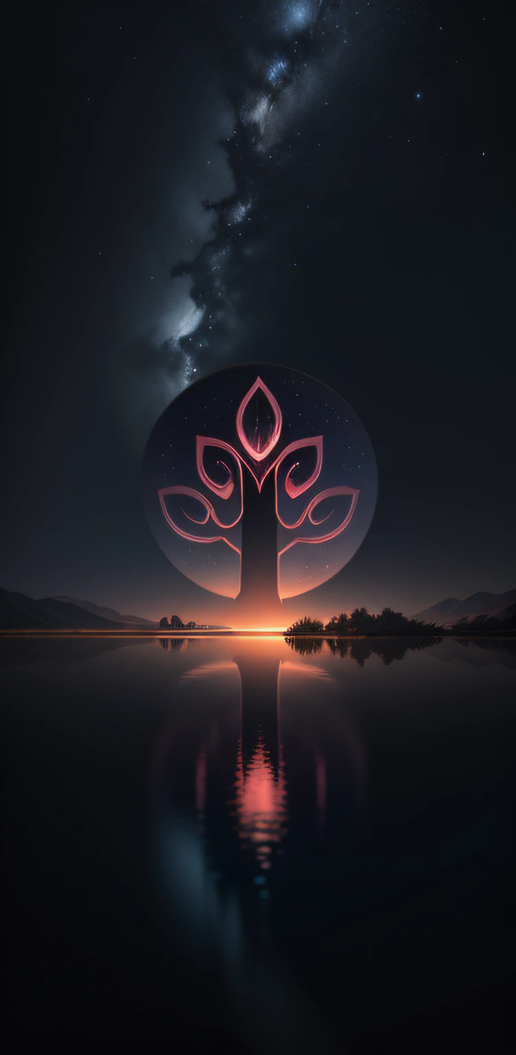 photorealestic,Realiy,Beautiful and enchanting scenery,extreme light,starrysky,lakes,glowing lines,extreme light,Glass texture,Close-up Shot Shot,high detal,Stunning graphics,32K