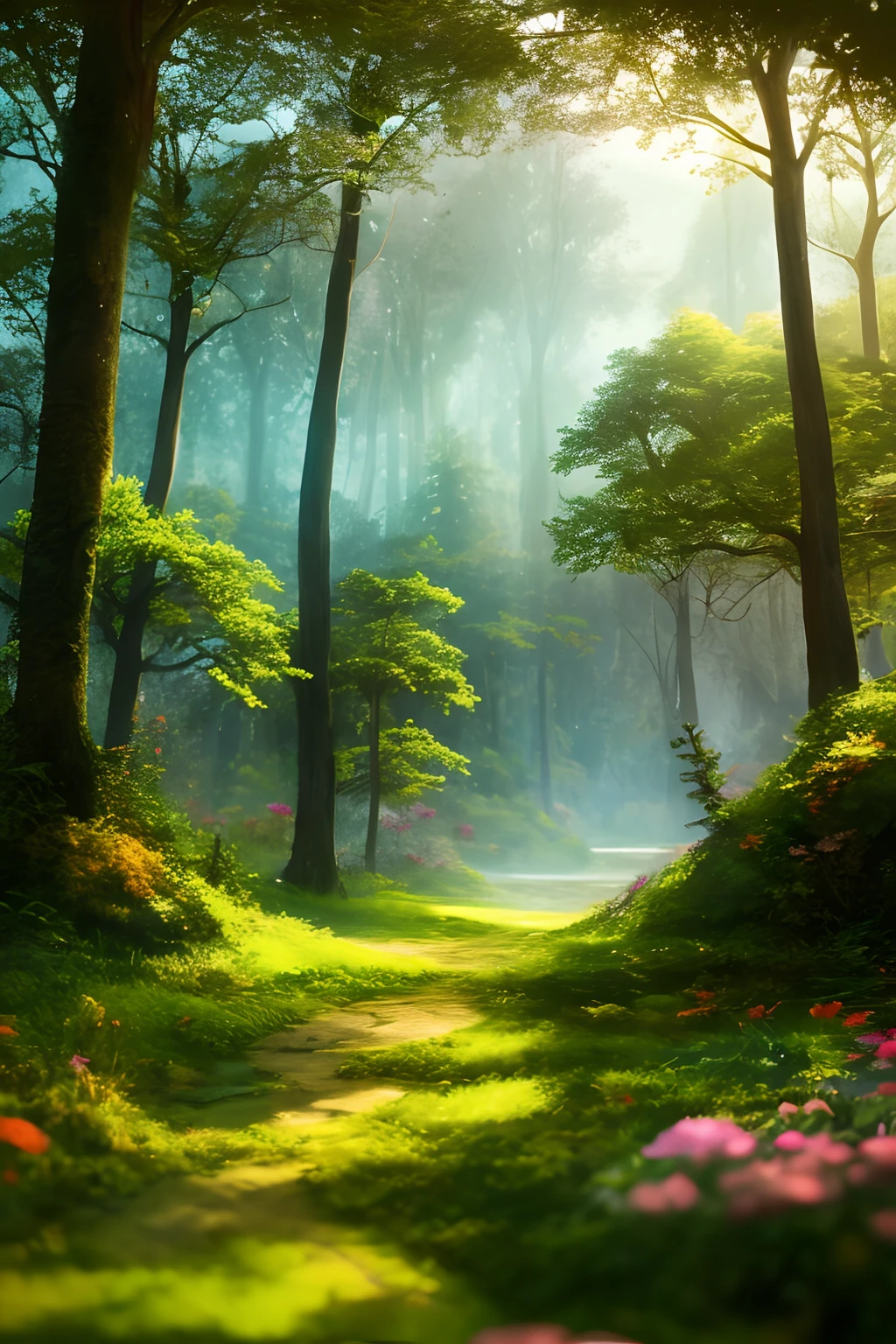 masterpiece, best quality, high quality,extremely detailed CG unity 8k wallpaper, An enchanting and dreamy scene of a fantasy forest, with towering trees, glowing mushrooms, and hidden fairy glens, creating a sense of mystique and enchantment, artstation, digital illustration, intricate, trending, pastel colors, oil paiting, award winning photography, Bokeh, Depth of Field, HDR, bloom, Chromatic Aberration ,Photorealistic,extremely detailed, trending on artstation, trending on CGsociety, Intricate, High Detail, dramatic, art by midjourney