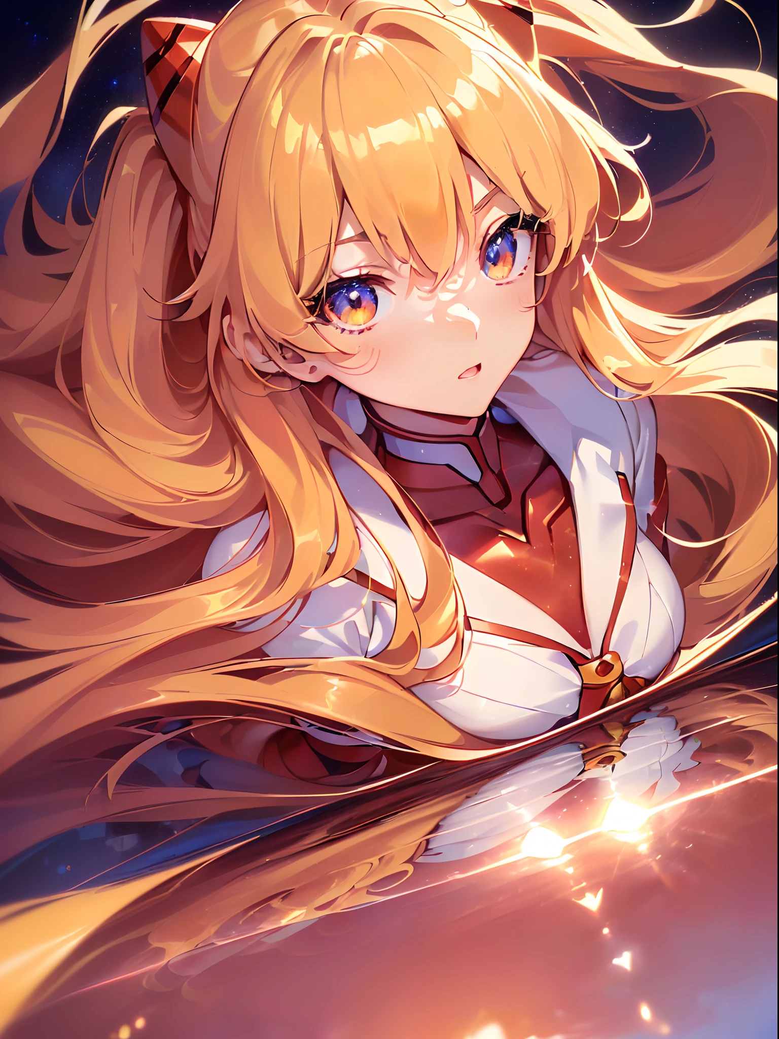 ((souryuu asuka langley, sailor dress:1.4, Blonde)),(Glowing eyes:1.233),(angry,blushing,)(Beautiful and detailed eyes:1.3),1girll,Solo,(Masterpiece,Best quality, offcial art,Target the audience, Beautiful and aesthetic:1.3),(超高分辨率,Golden ratio, (4K), looking from below,((above the atmosphere,above the planet)),Floating, (photon maping, Radio City, Physically-based rendering,automatic white balance),,Amazing,Sharp focus,Rich background, (((highdetailskin,)))Dynamic lighting,Intricately detailed clothing,Glowing eyes,Watery eyes,(masterpiece sidelighting),(a beauty girl,The sheen),[[Delicate fingers and hands:0.55]::0.85],(Detail fingers),((((The DSLR lens is reflected in the eye,Superior photographic quality,ultra-wide-angle)))),((unbelievable Ridiculous)),((extremely_Detailed_Eyes_and_face)),(Disheveled hair),Movie girl,