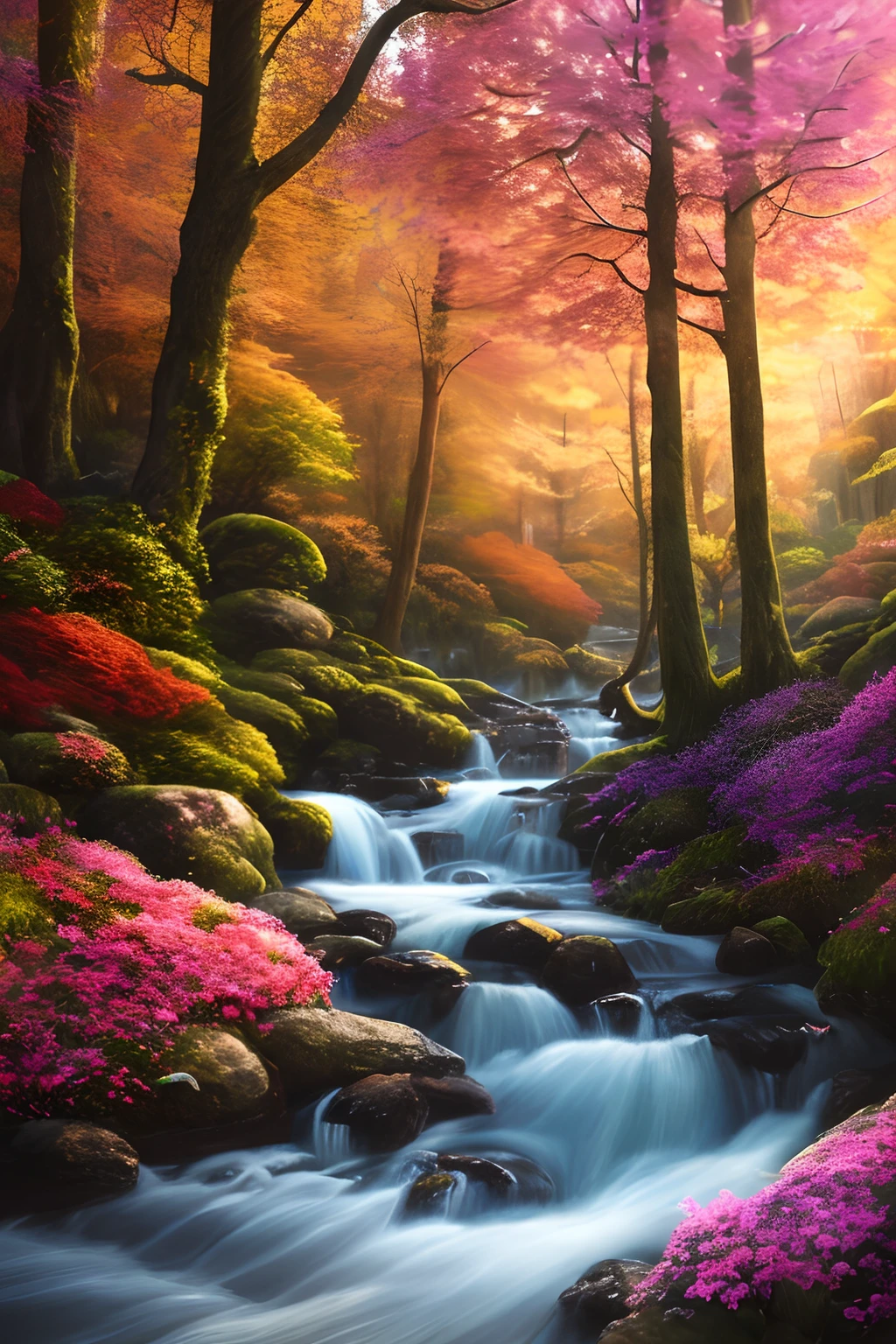 masterpiece, best quality, high quality,extremely detailed CG unity 8k wallpaper, An enchanting and dreamy scene of a fantasy forest, with towering trees, glowing mushrooms, and hidden fairy glens, creating a sense of mystique and enchantment, artstation, digital illustration, intricate, trending, pastel colors, oil paiting, award winning photography, Bokeh, Depth of Field, HDR, bloom, Chromatic Aberration ,Photorealistic,extremely detailed, trending on artstation, trending on CGsociety, Intricate, High Detail, dramatic, art by midjourney