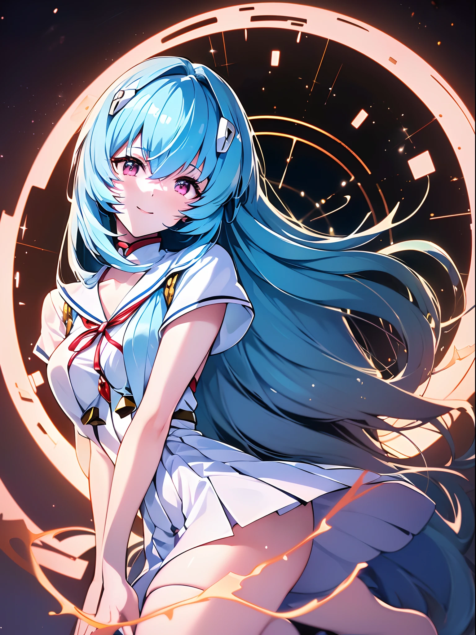 Close-up of a woman in a dress holding a microphone, Official artwork, Nightcore, From the Azur Lane video game, mikudayo, Anime Moe Art Style, high detailed Official artwork, Azur Lane Style, ayaka genshin impact, Aqua from Konosuba, Best Anime 4K Konachan Wallpaper, Official Anime Artwork, Big Breasts