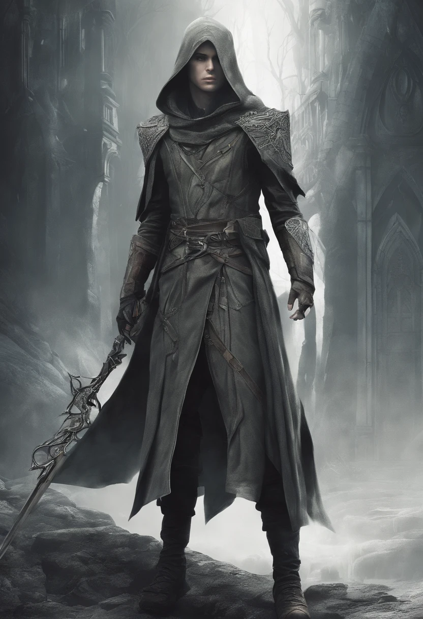 Elven Mage, guy,  ah high, Thin, The Magic Staff , cloak