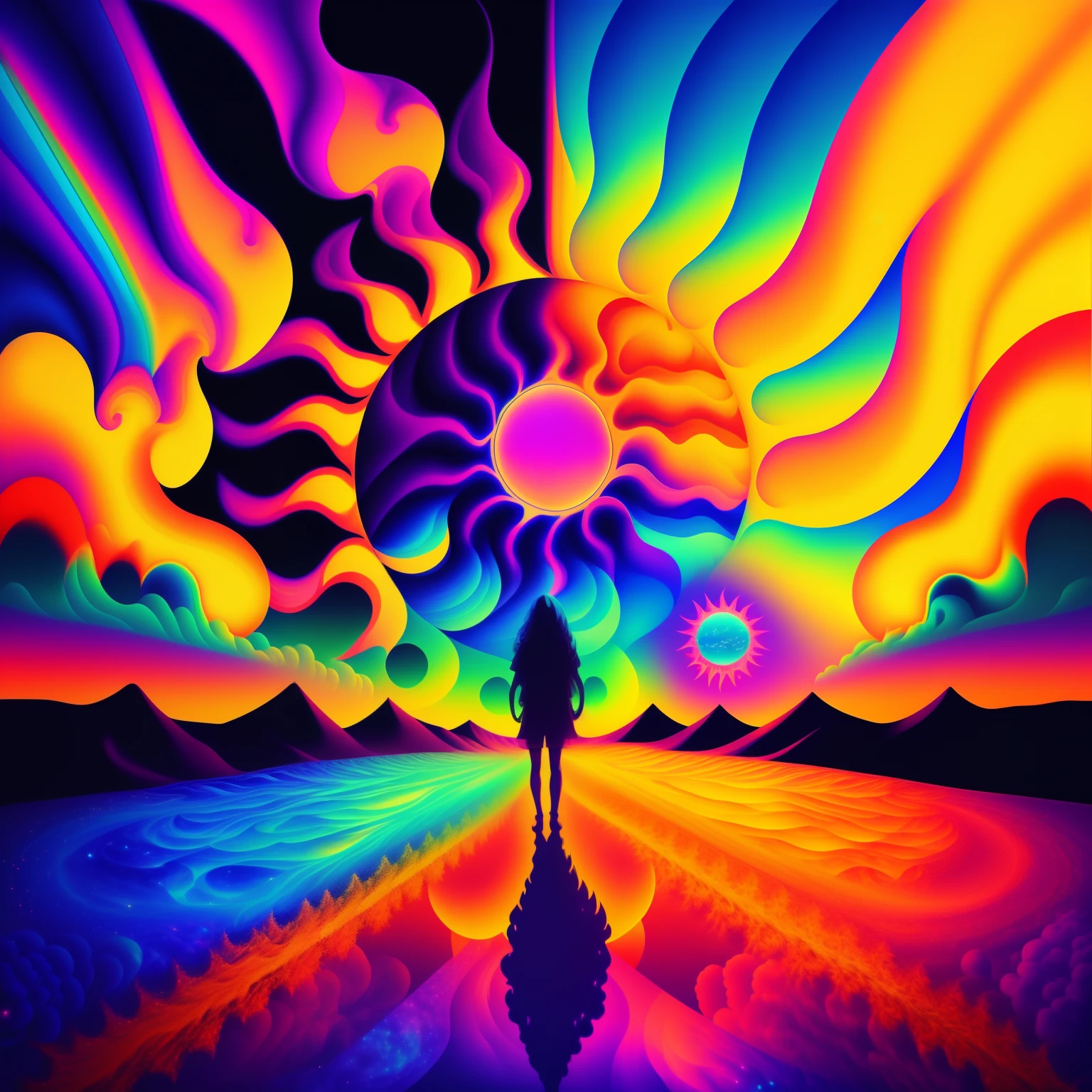 sun is coming, psychedelic hallucination