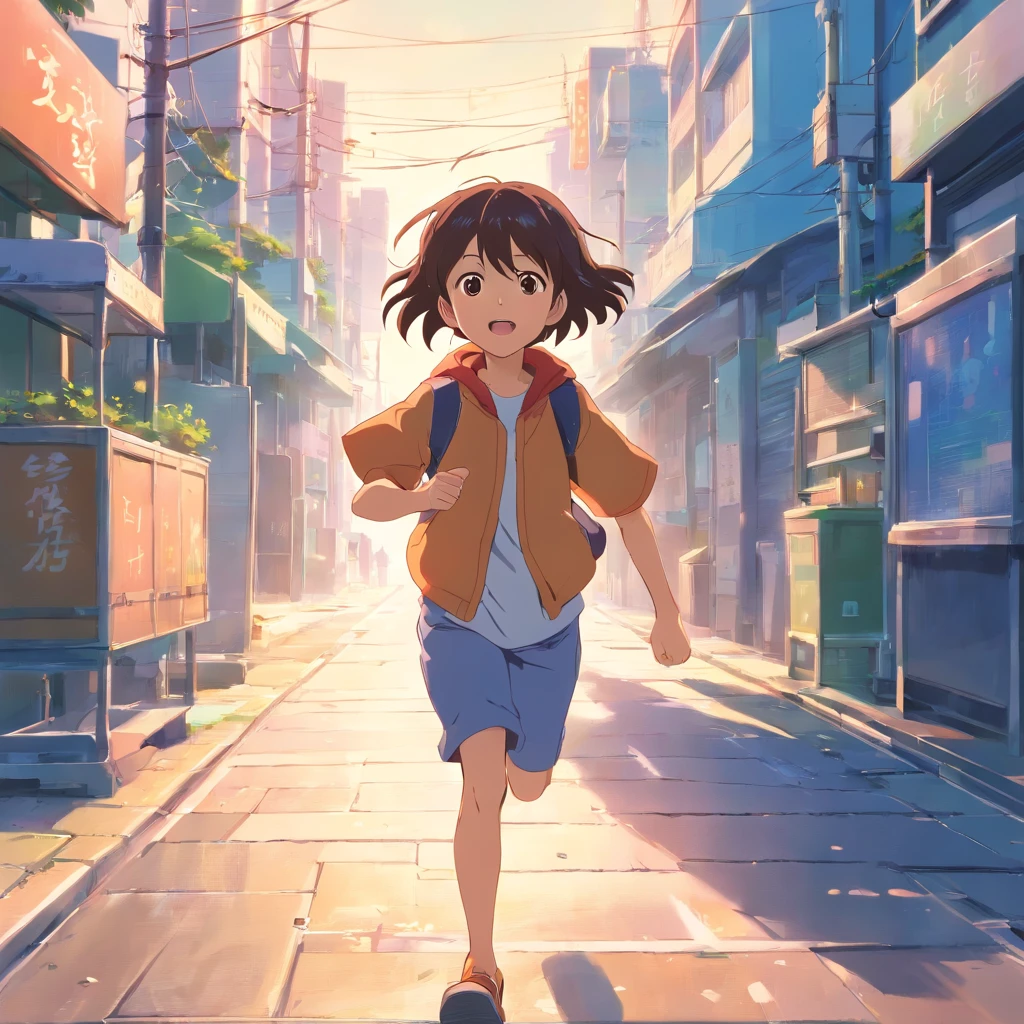 Running child