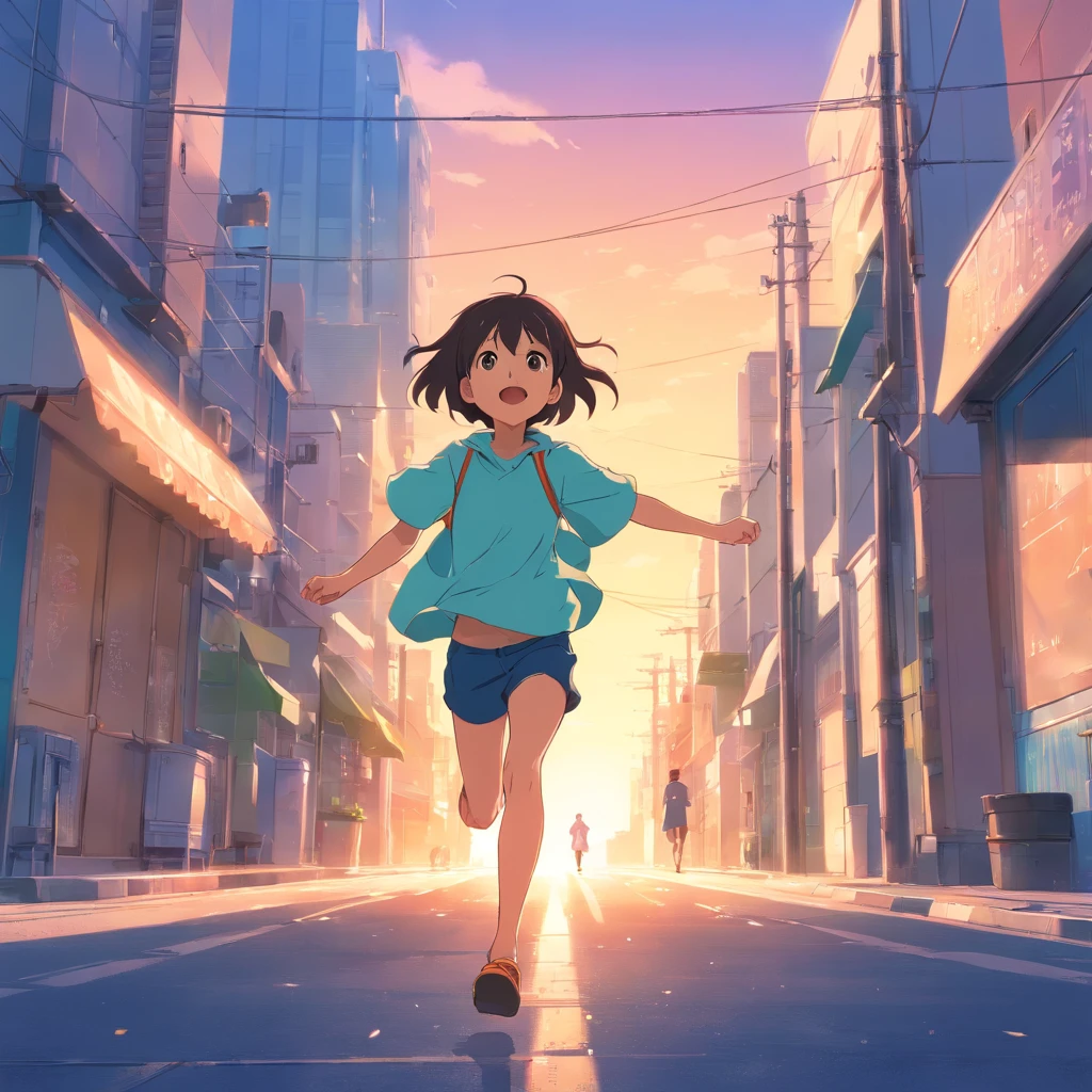Running child