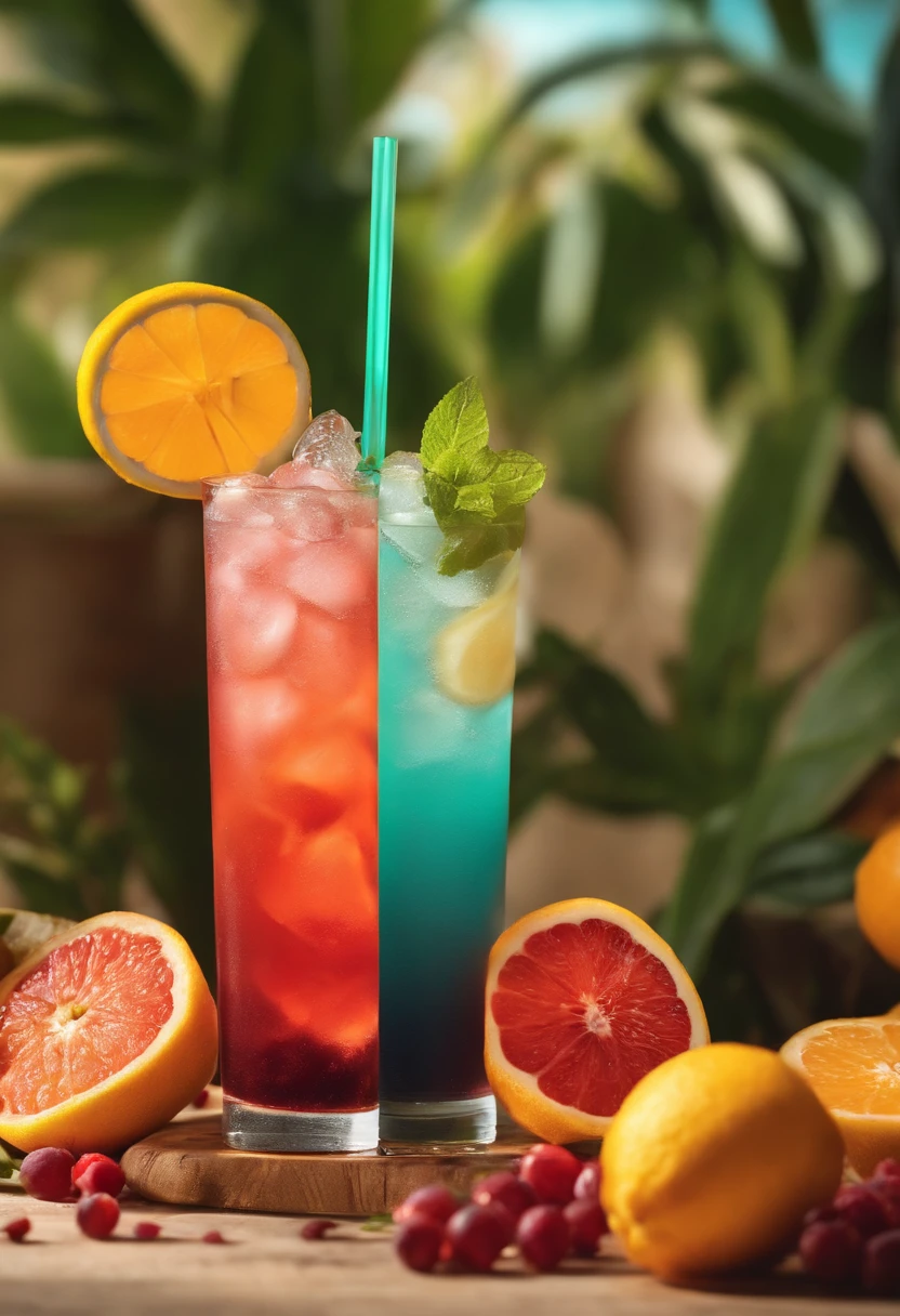 An oasis of refreshment and flavor: a background that conveys the feeling of freshness and revitalization that our drinks offer.