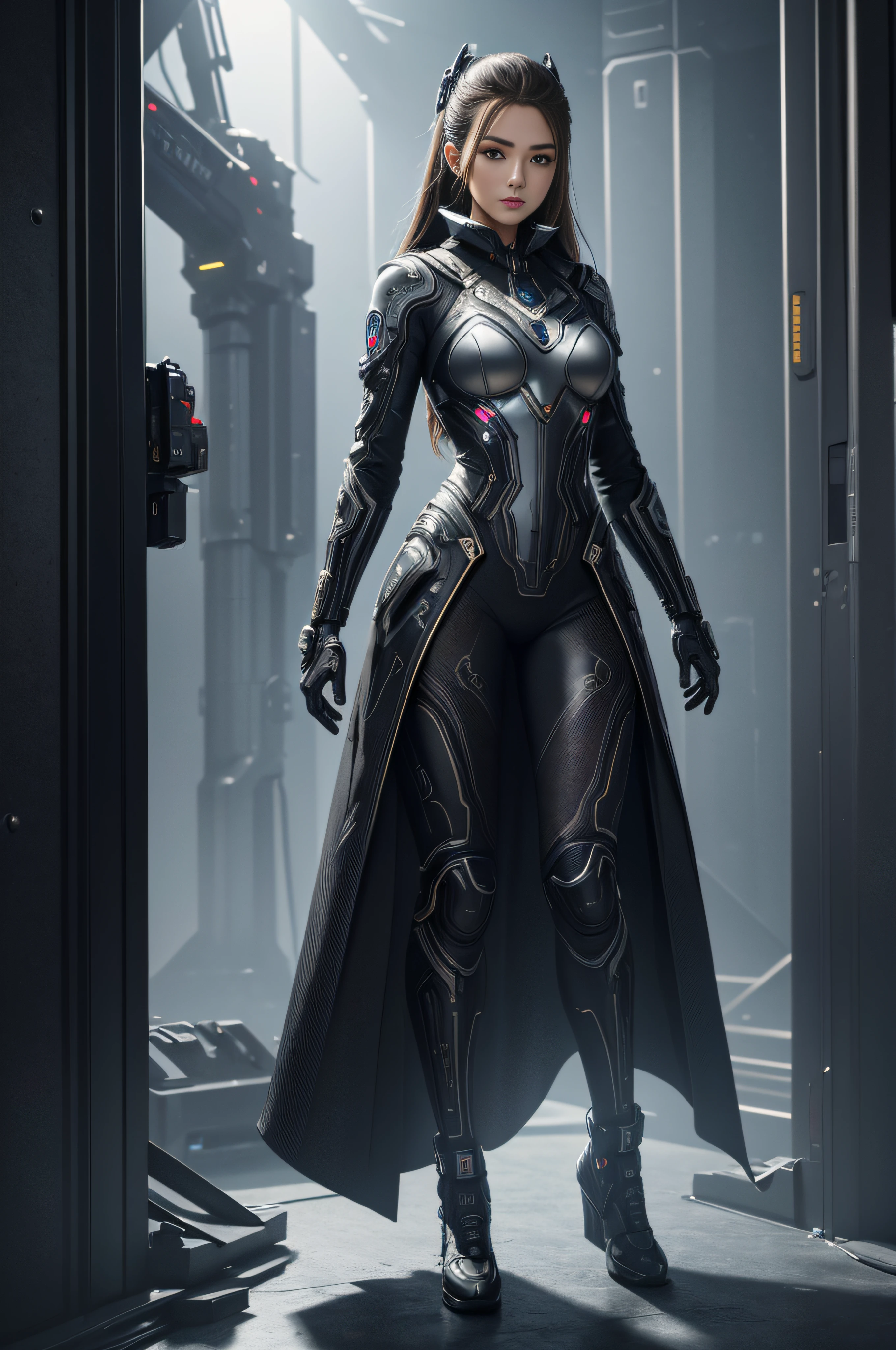 tmasterpiece,best qualtiy,ultra - detailed,very detailed illustration,The is very detailed,Complicated details,A high resolution,Very detailed 8k CG wallpaper,Handsome,one-girl,Futuristic clothing,Wear futuristic shoes,There is a sense of design,Sci-fi --auto