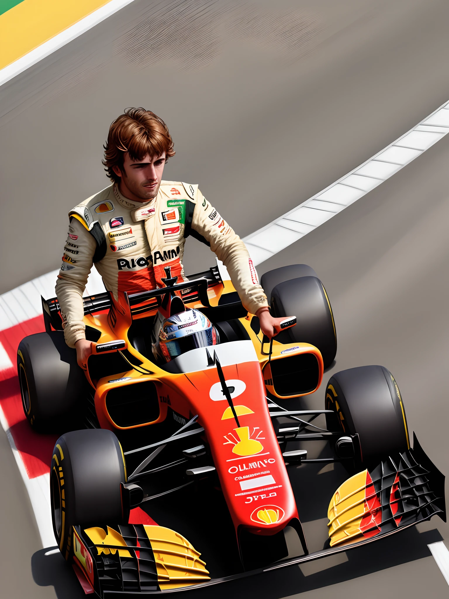 F1, Alonso, champion, Brasil. Colina, mustang