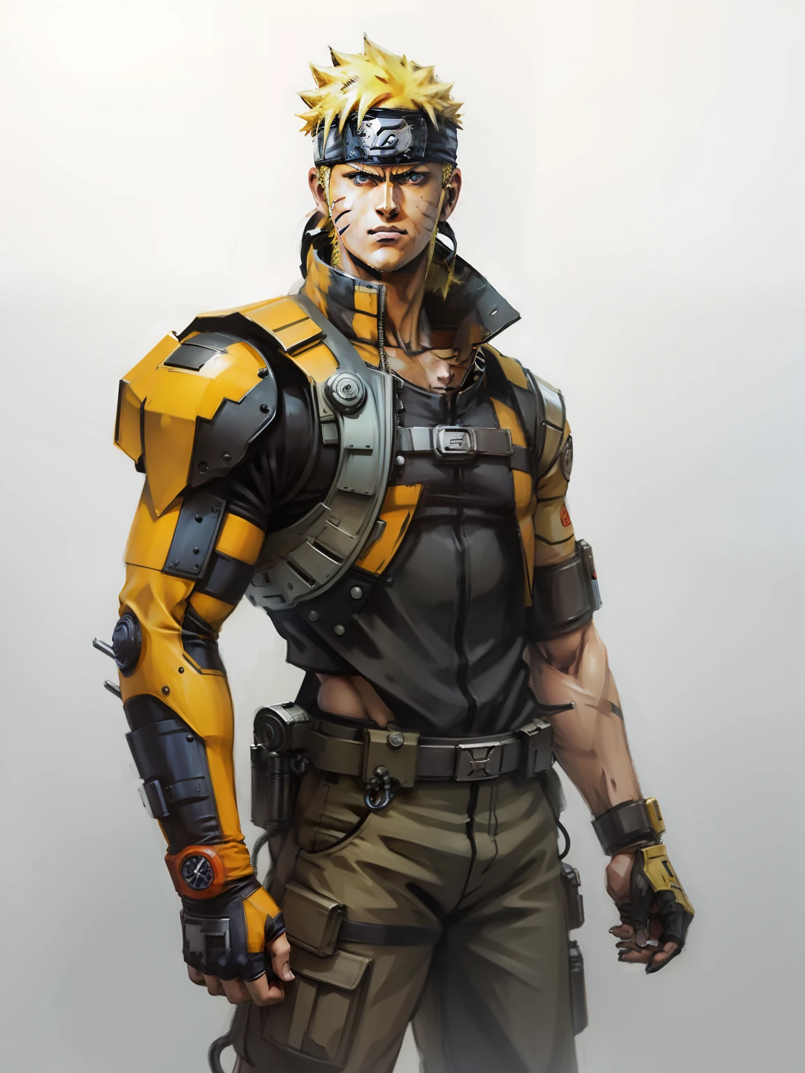 Naruto with a mechanical arm