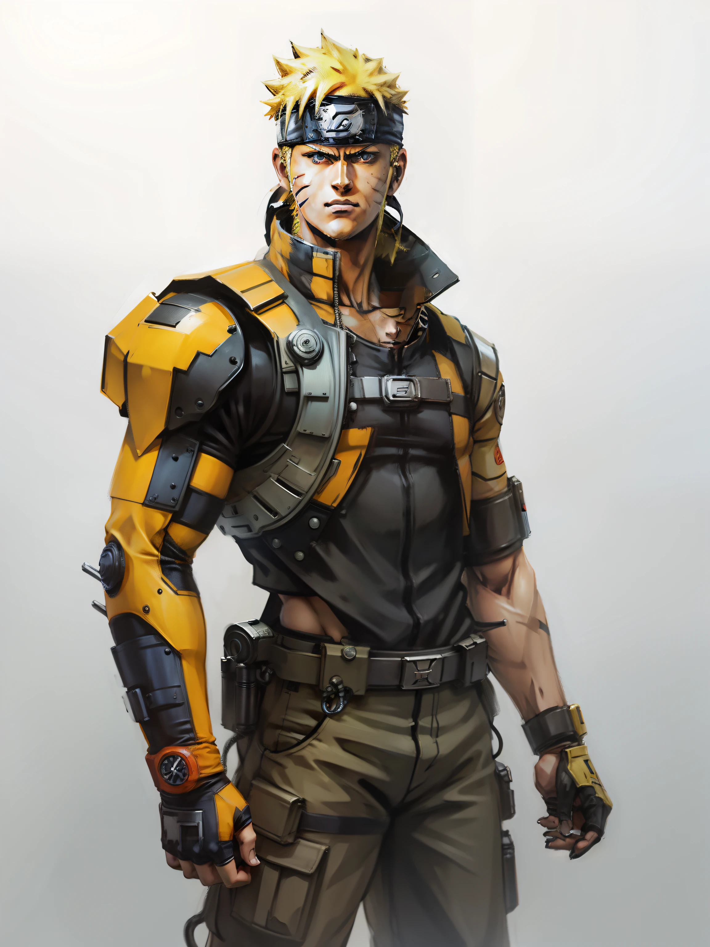 Naruto with a mechanical arm