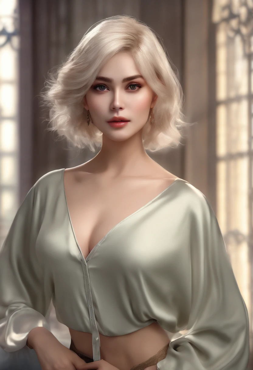 ((Best quality, 8k, Masterpiece :1.3)), 1girl, Pretty woman with slender abs :1.3, (Medium-short hair, Huge breasts :1.2), Cardigan :1.1, Ultra-detailed face, Detailed eyes, Double eyelid, naked, sexy, nipples, full naked