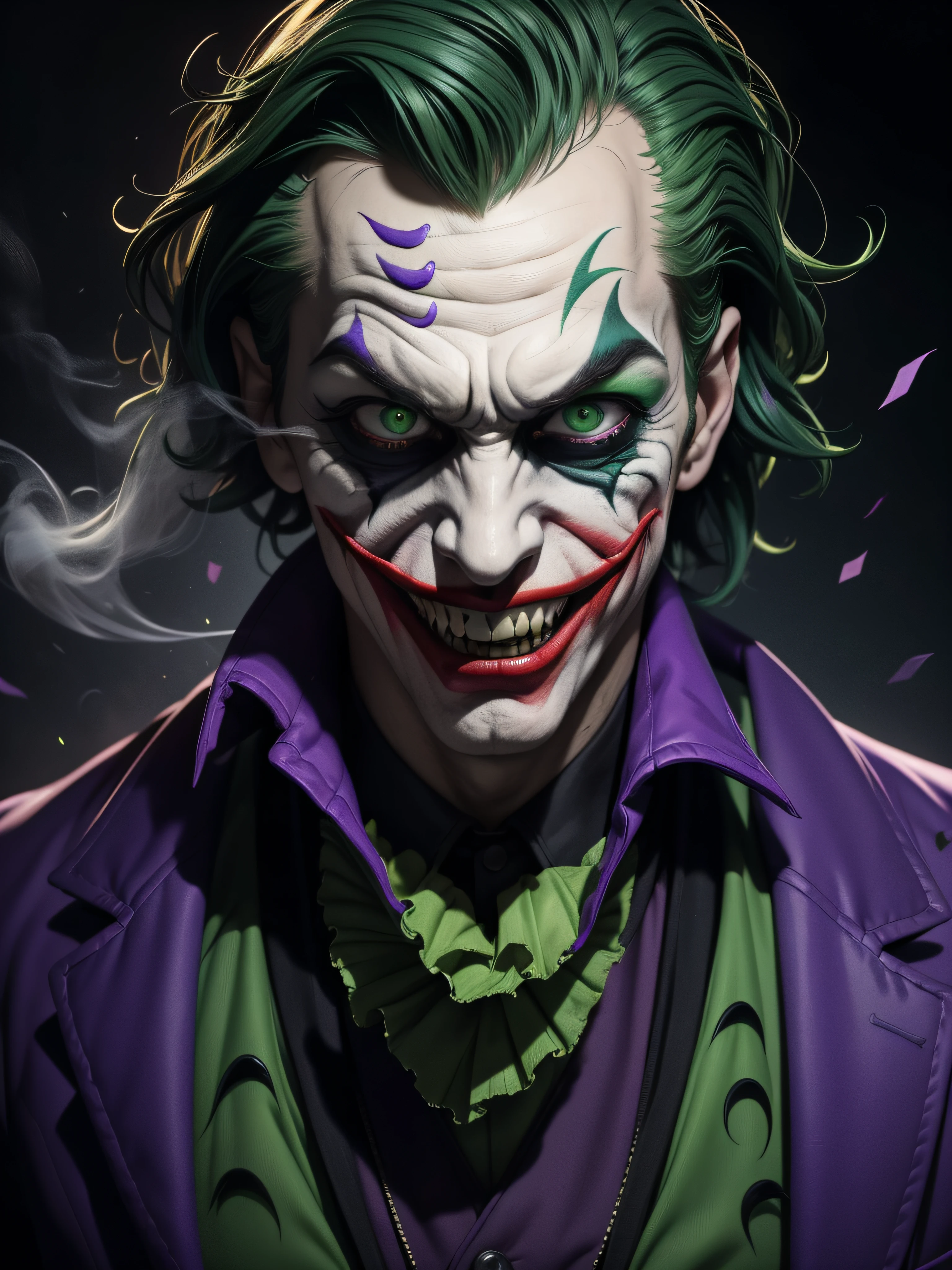 Picture of the joker (supervillain) (extremely detailed) (masterpiece) (evil expression)
