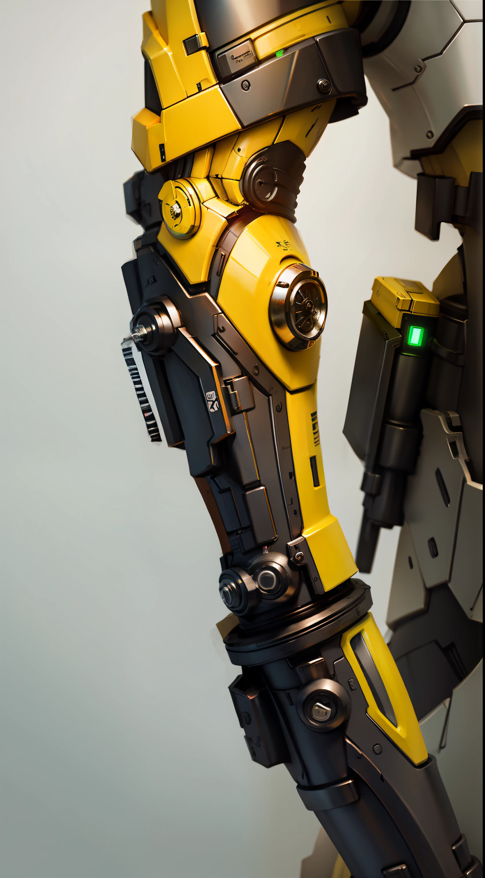 ultra detailed futuristic naruto mechanical arm, laranja e preto