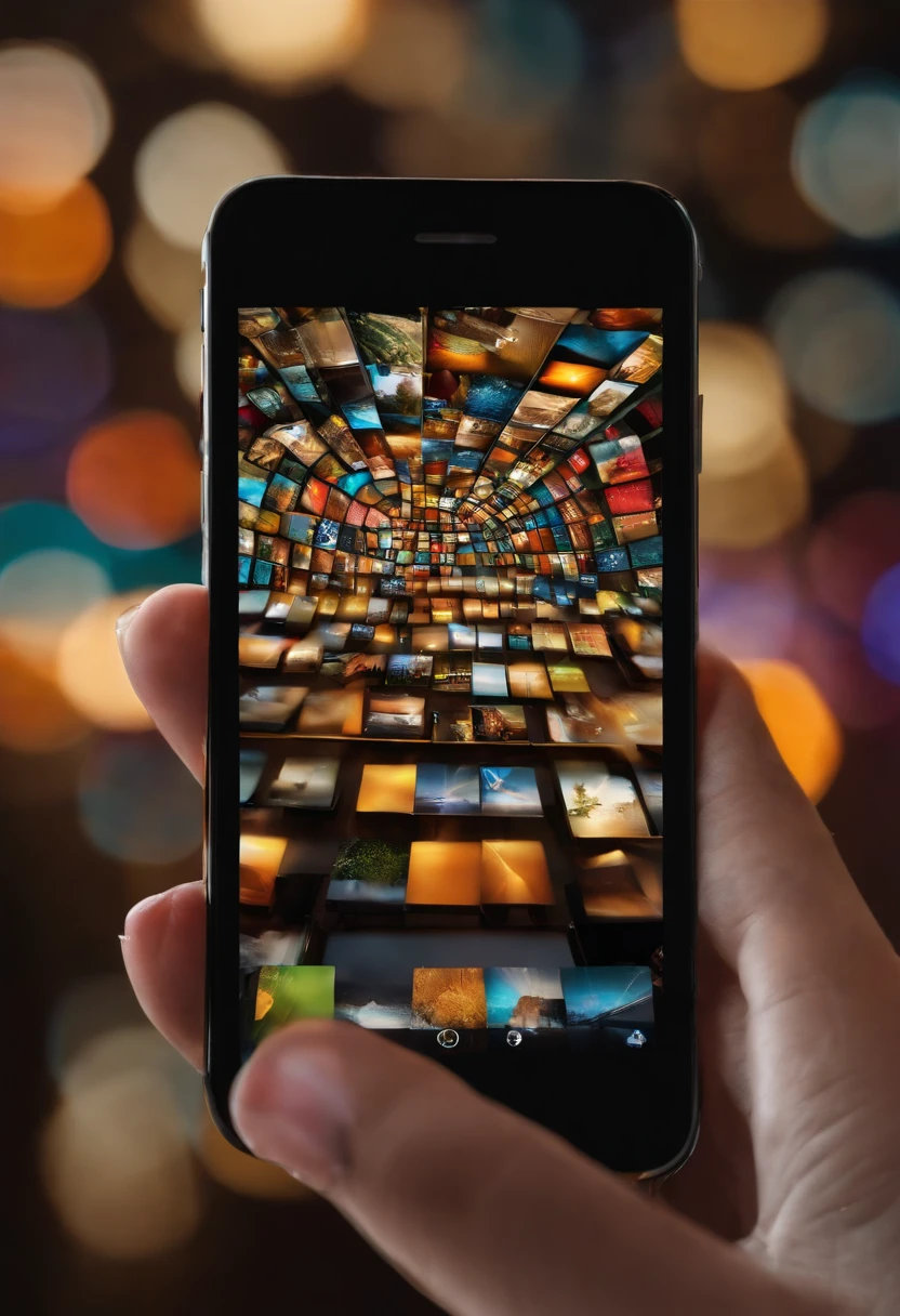 someone holding a smartphone with a bunch of website images, Imagem incrivelmente composta, information, imagem de alta qualidade, Tecnologias, imagem de alta qualidade", technological, telas digitais, an image of pornographic website,