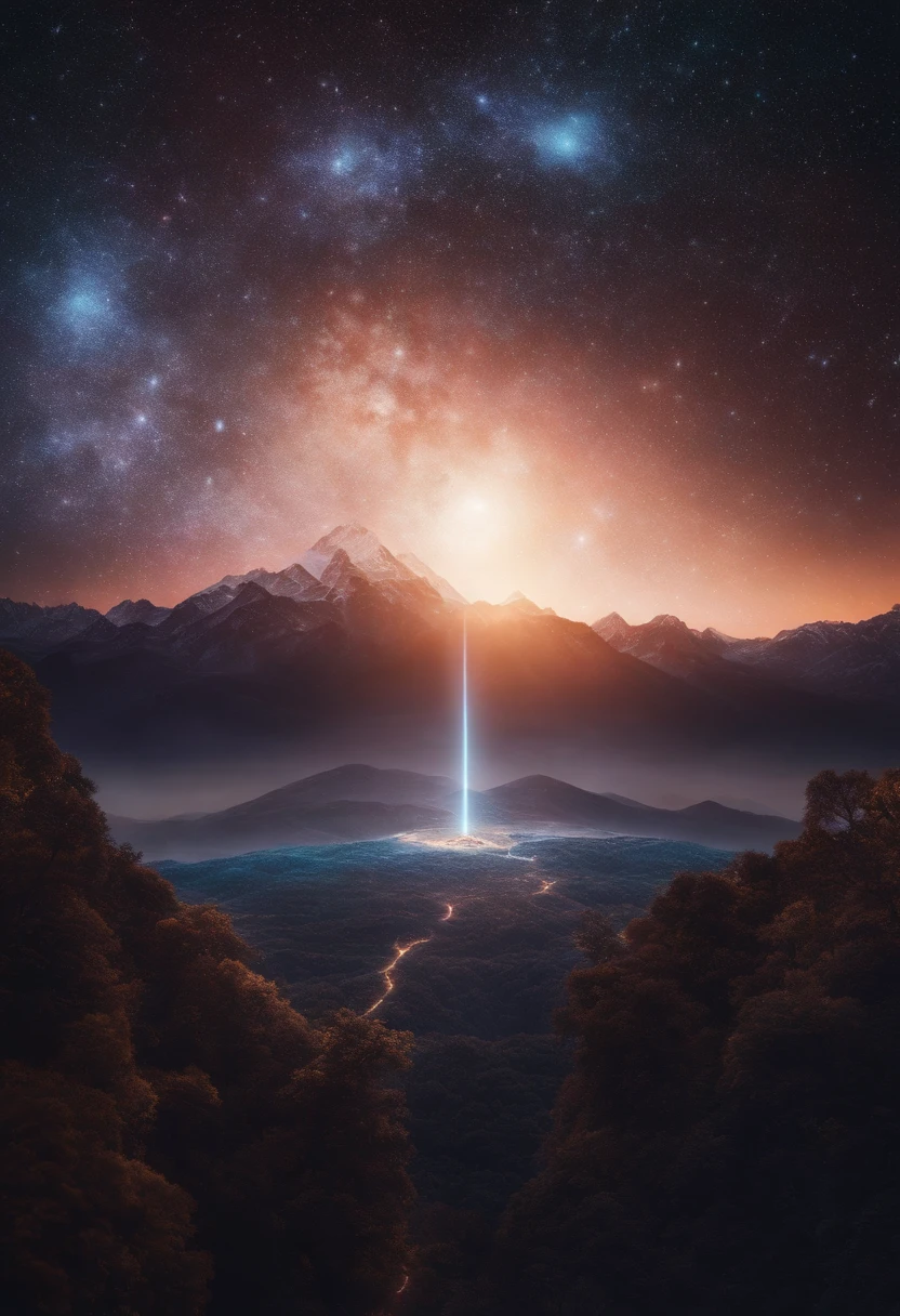 Cosmic wisdom、stele々Network、Countless lines of light connecting countless stars、Lines of light shining in seven colors、Photorealistic universe、extremely detailed CG unified 8k wallpaper、ighly detailed、Acceleration、Floating feeling、floating in the universe、weightless、Shaping the concept of the network、A network connected to the future、highcontrast、mach