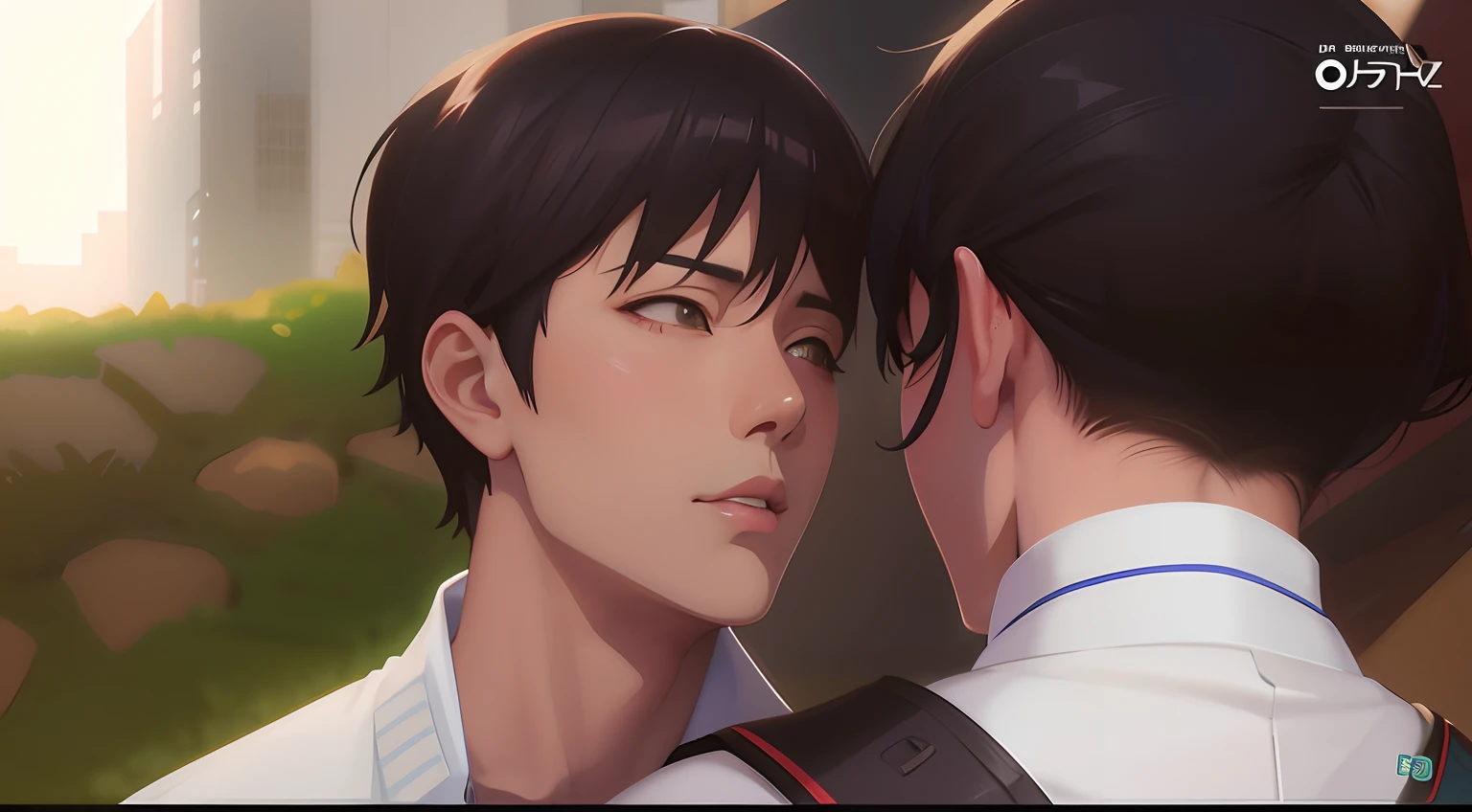 Anime couple in a park looking at each other, Obras de arte al estilo de Guweiz, Anime CG arte suave, Estilo de realismo de anime, Ilya Kuvshinov. 4 mil, realistic anime artstyle, Pintado en Anime Painter Studio, Nick Silva e Ilya Kuvshinov, realistic artistic style, Hecho con Anime Painter Studio, realismo artstyle, Estilo anime semirealista