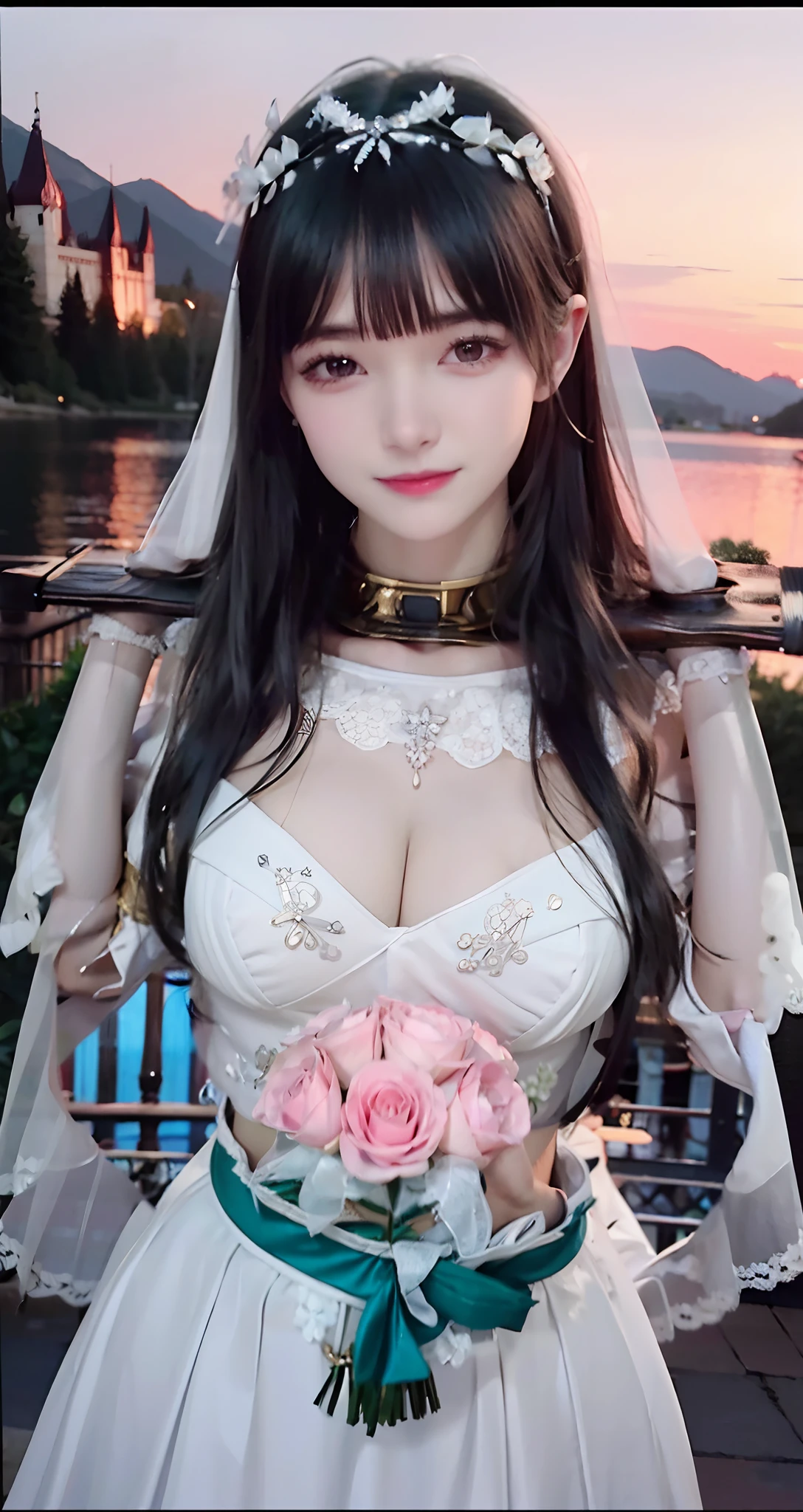 (highest quality), masterpiece, 极其细致的CG8K插Painting, High collar, Extremely High collar saturation, All colors become darker, Painting, Graffiti art, center composition, Highly detailed lights and shadows, The face and eyes are very detailed., ((highest quality、masterpiece:1.3))、((In the water:1.3))、:1.5、Slim figu1.1、Gorgeous white skin、(Black Hair)、(Completely naked:1.6)、Ulttailed face、Lips Detail、Detailed Eyes、double eyelid、bright, big, Beautiful eyes that shine like jewels、Wide Shot, 1 girl, Beautiful and cute 16 year old beautifutiful Bangs、Very beautiful face、bright表情、short hair:1.5、Eyebrows behind the bangs、(((Completely naked)))、Textured white skin,