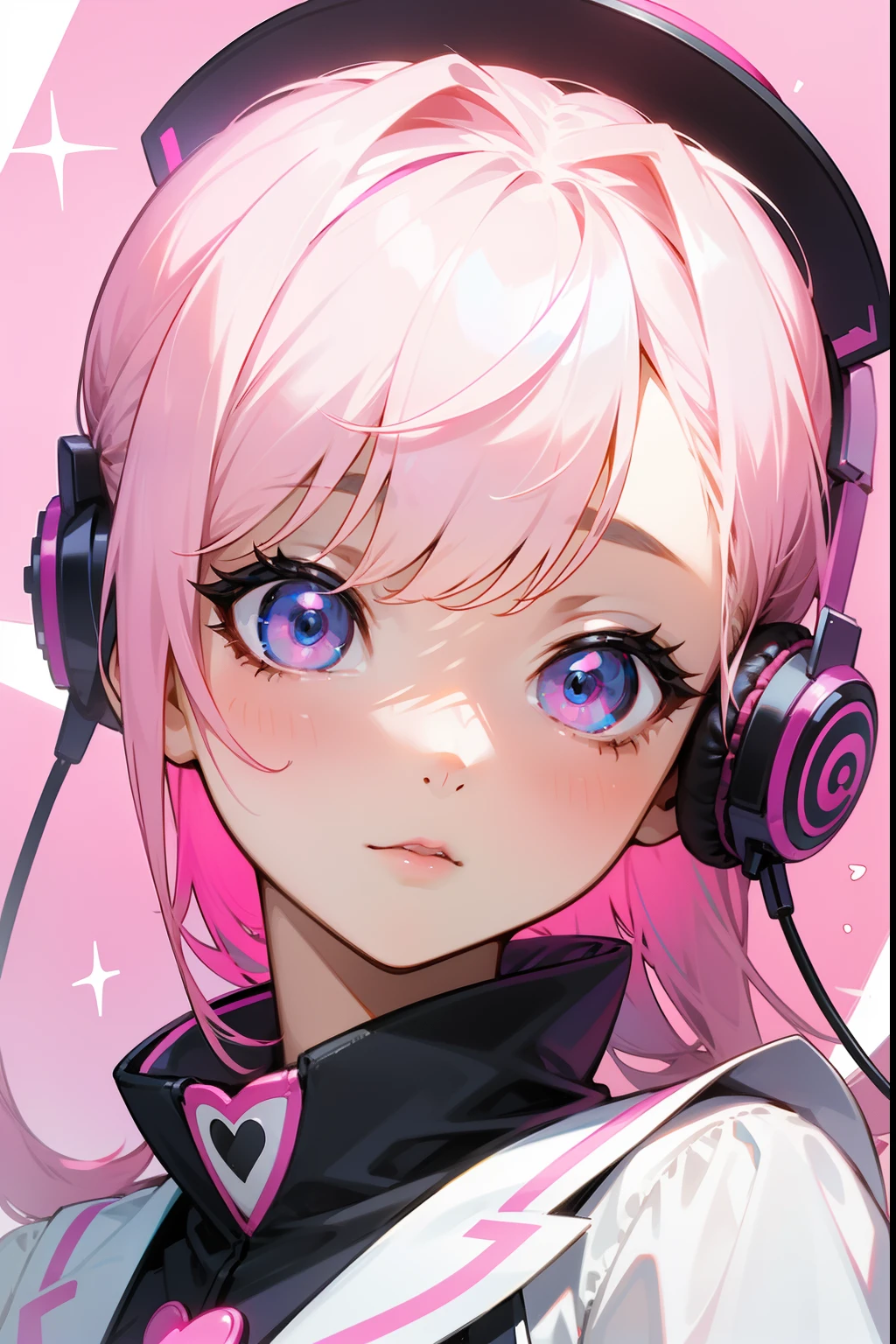 girl with、Soio、head phone、doress、pop music、Lolita、pink there、shuicolor