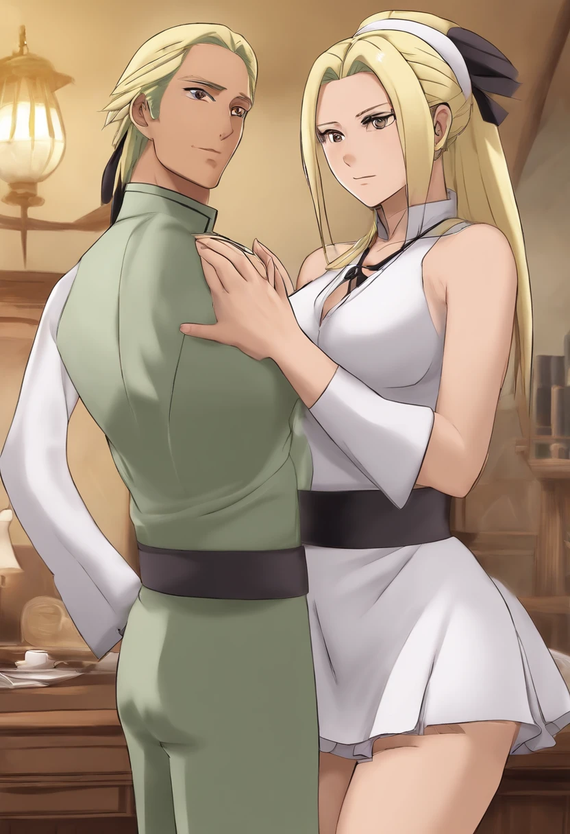 tsunade ?????????? with a boy in maid outfit ?????