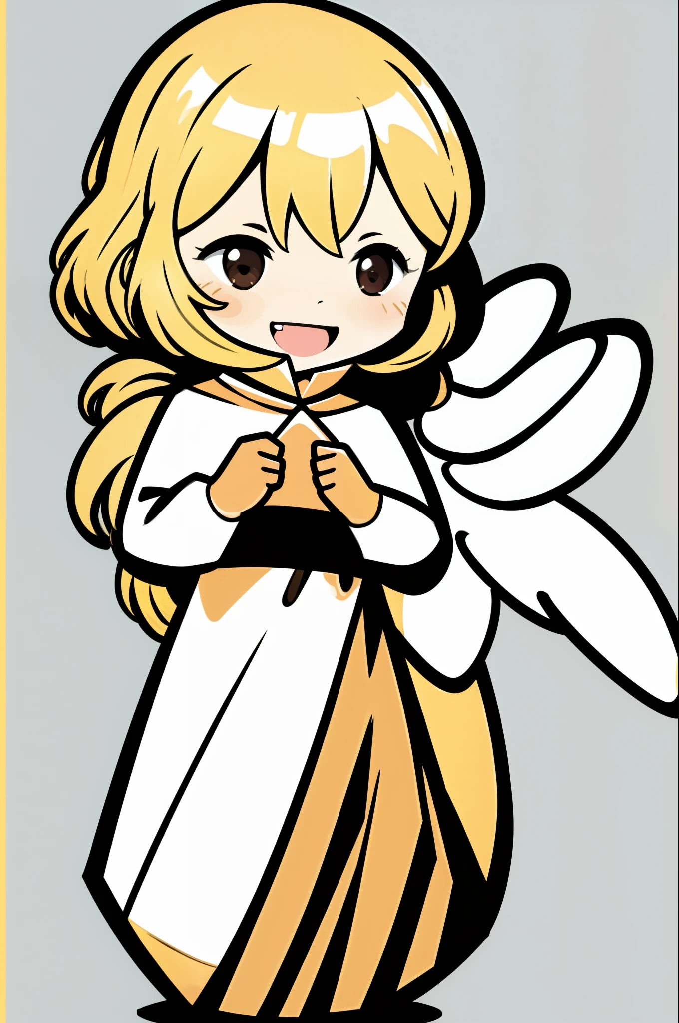 angel girl, cute, happy