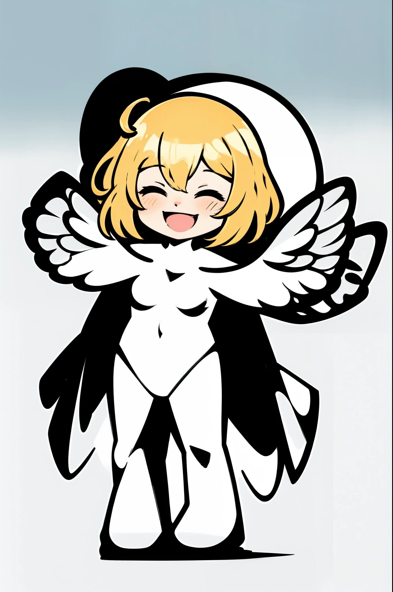 angel girl, cute, happy
