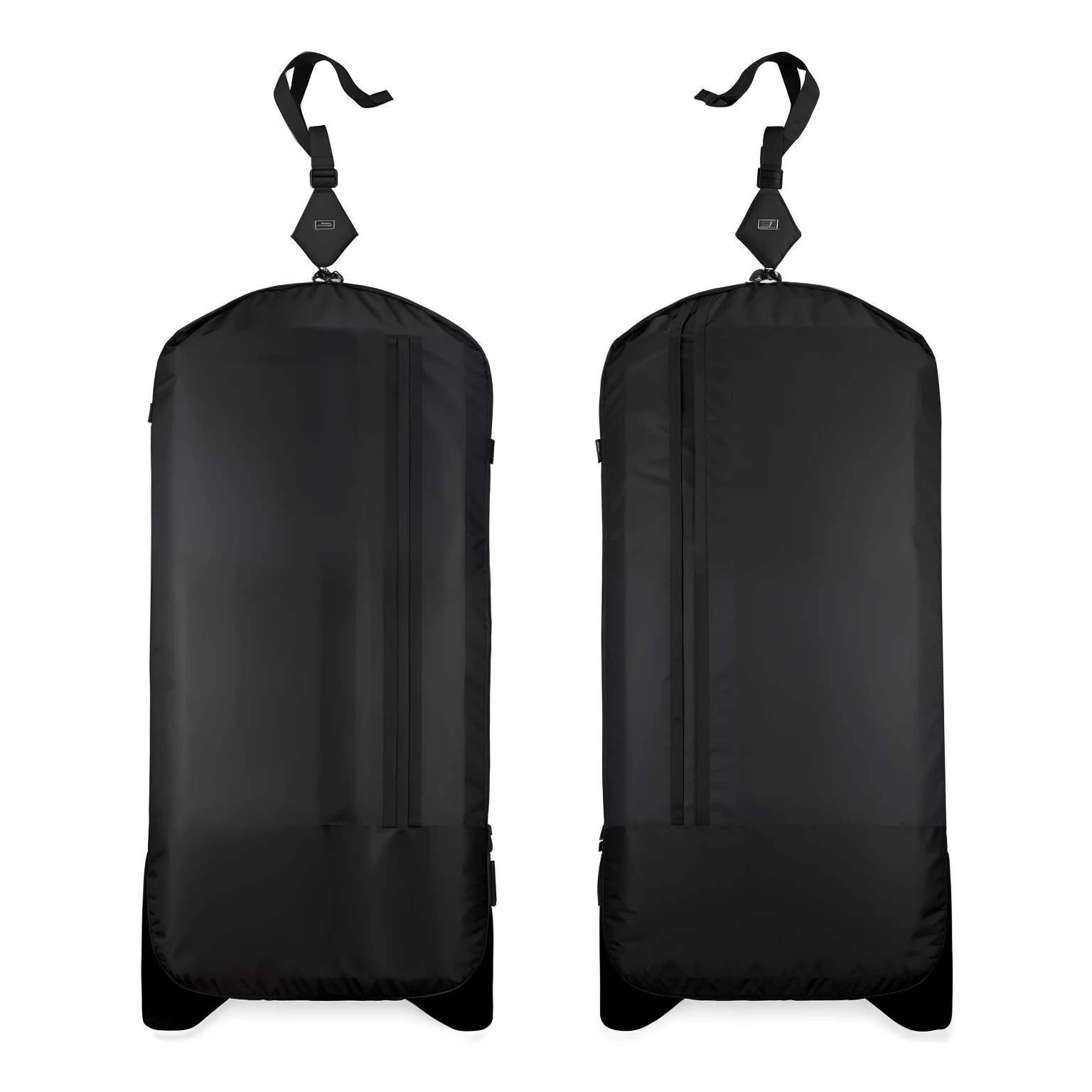 two black bags with handles are shown on a white background, black plastic, silk tarps hanging, black on white background, shutterstock, tactical poncho latex rags, sleeping bag, black cloak from neck to ankles, official product photo, official product image, straps, black main color, set against a white background, product photo, rear facing, ball shaped accordion sleeve