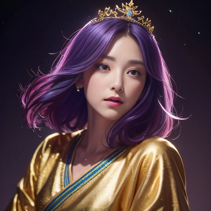 Bright purple gold flowing short hair 32K(tmasterpiece,k hd,hyper HD,32K)boxing gloves,Silver Skull Abandoned Area of the Pond,Indigo Skull King ,Hold the steering wheel in your hand (The skeleton is realistic:1.4),,Silver skull flower ornaments,Petals flutter,Colored ball head,Hold your head high,Be proud,The nostrils look at people, A high resolution, the detail, RAW photogr, Sharp Re, Nikon D850 Film Stock Photo by Jefferies Lee 4 Kodak Portra 400 Camera F1.6 shots, Rich colors, ultra-realistic vivid textures, Dramatic lighting, Unreal Engine Art Station Trend, cinestir 800,Hold your head high,Be proud,The nostrils look at people,Tsundere,Petals flutter,Petals flutter,Sprinkle with gold dust,Fluttering,Impeccable,( reasonable design, Clear lines, High sharpness,Best quality, Very detailed skeleton, The skeleton of a masterpiece, offcial art, movie light effect, Boxer 32K(tmasterpiece,k hd,hyper HD,32K)short detailed hair,Martian ,Red Flame Maiden ,Copper protector (realisticlying:1.4),Python pattern robe,Purple-pink tiara,Snowflakes fluttering,The background is pure,Hold your head high,Be proud,The nostrils look at people, A high resolution, the detail, RAW photogr, Sharp Re, Nikon D850 Film Stock Photo by Jefferies Lee 4 Kodak Portra 400 Camera F1.6 shots, Rich colors, ultra-realistic vivid textures, Dramatic lighting, Unreal Engine Art Station Trend, cinestir 800,Wear boxing gloves