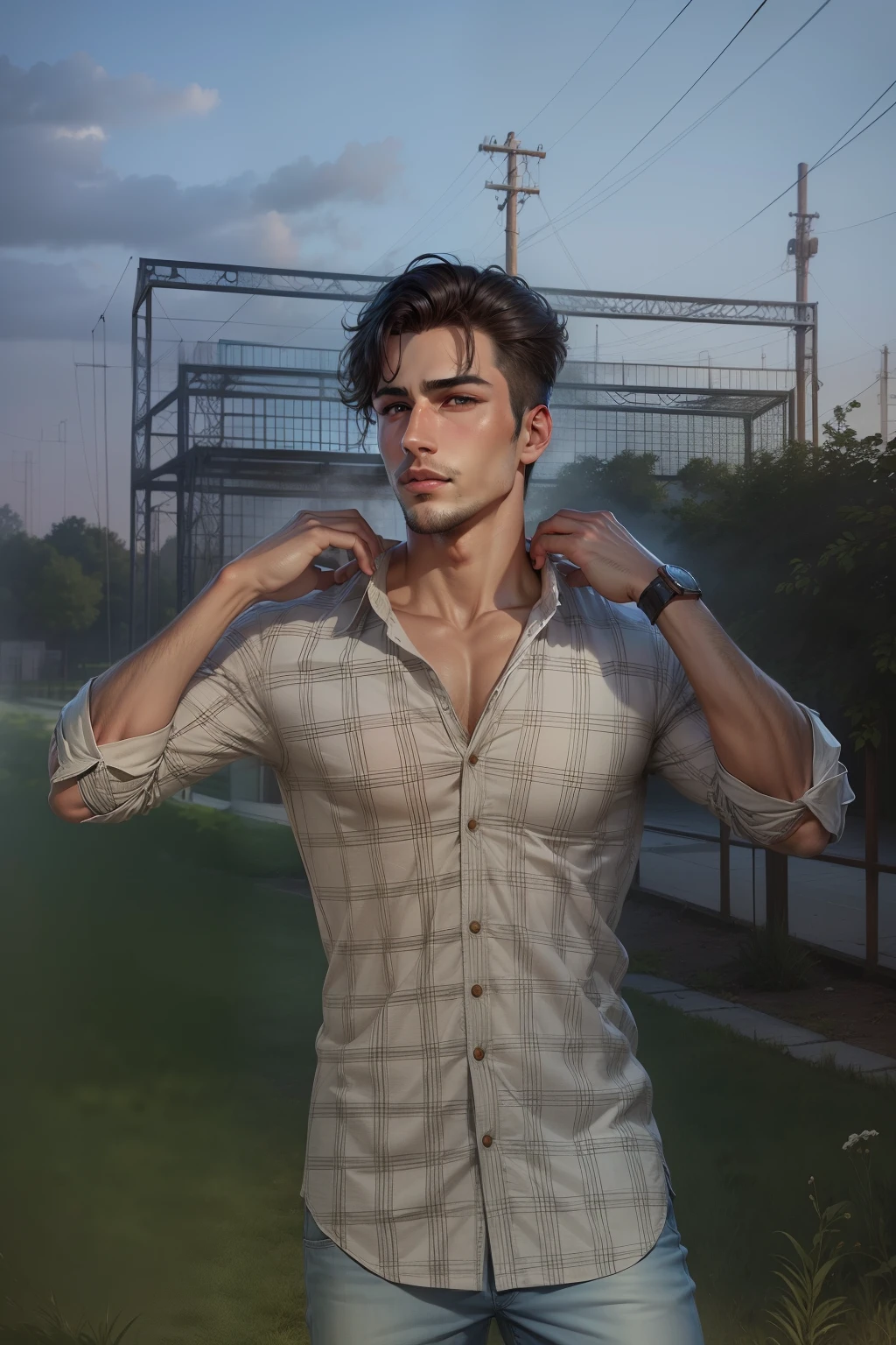 Handsome boy realistic face,