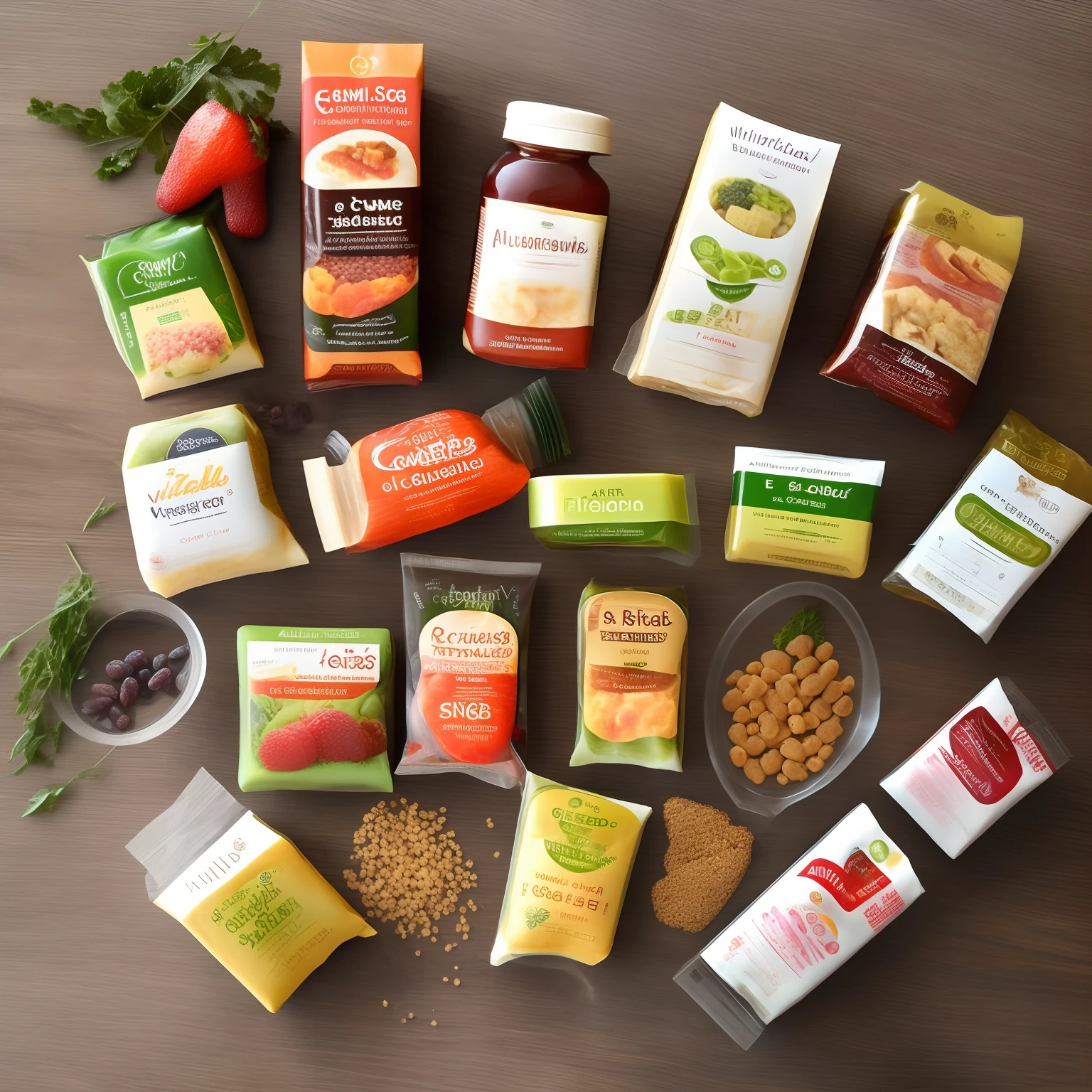 Alimento em forma de cubos com fibras, minerais, Vitamins and proteins without sugar and that meets daily dietary needs